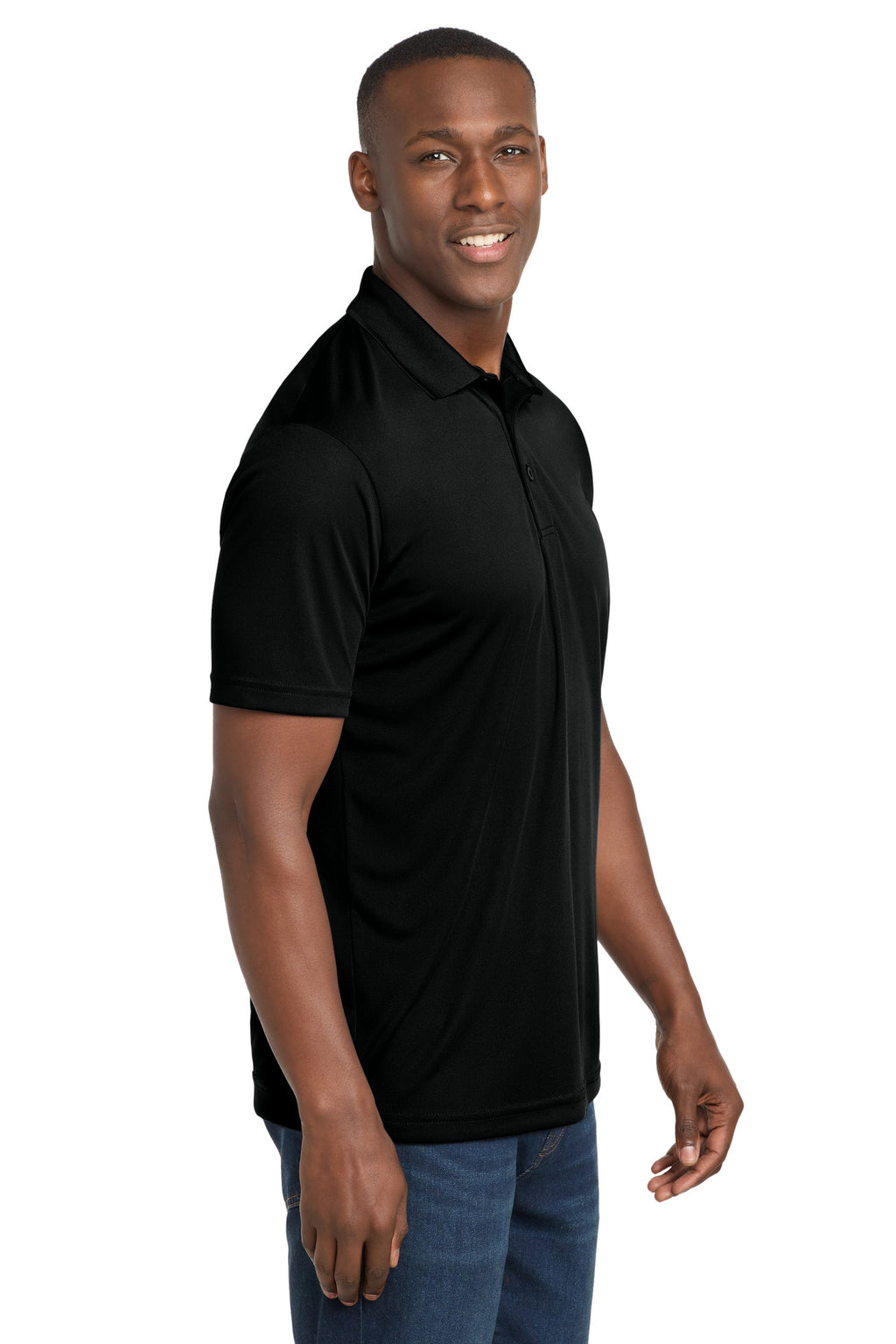 Sport-Tek PosiCharge Competitor Polo. ST550 - Black - side