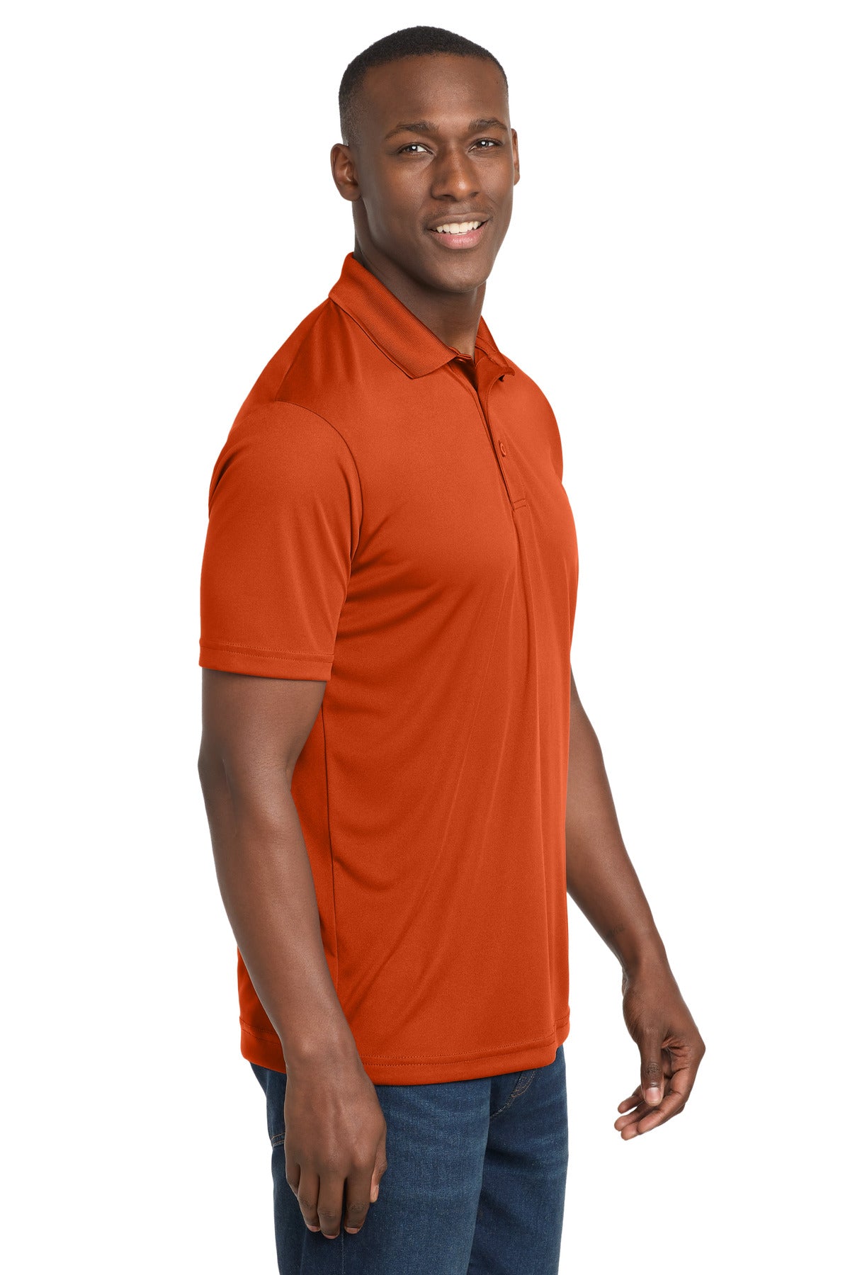 Sport-Tek PosiCharge Competitor Polo. ST550 - Deep Orange - side