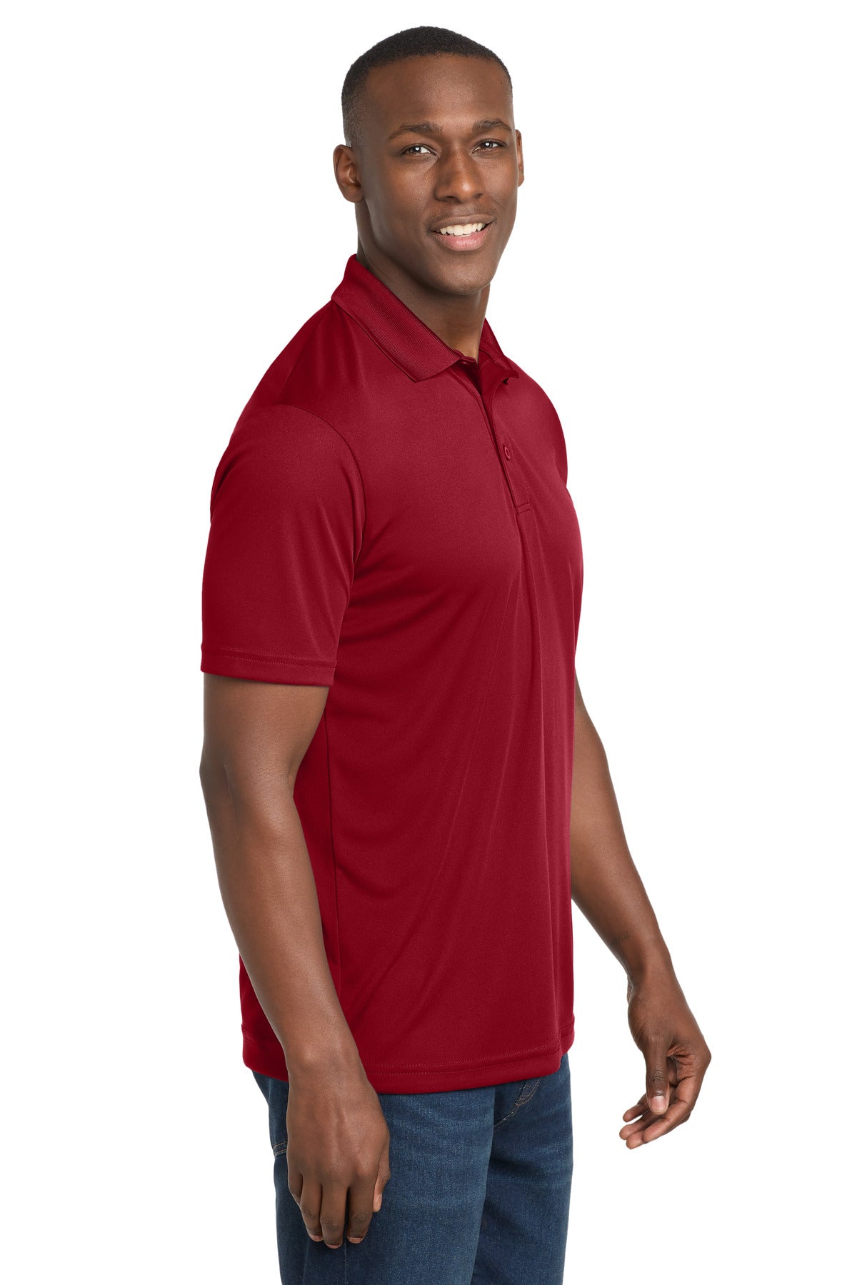 Sport-Tek PosiCharge Competitor Polo. ST550 - Deep Red - side