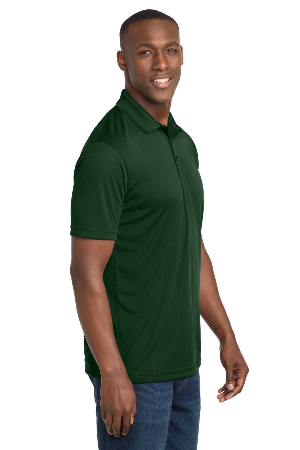 Sport-Tek PosiCharge Competitor Polo. ST550 - Forest Green - side