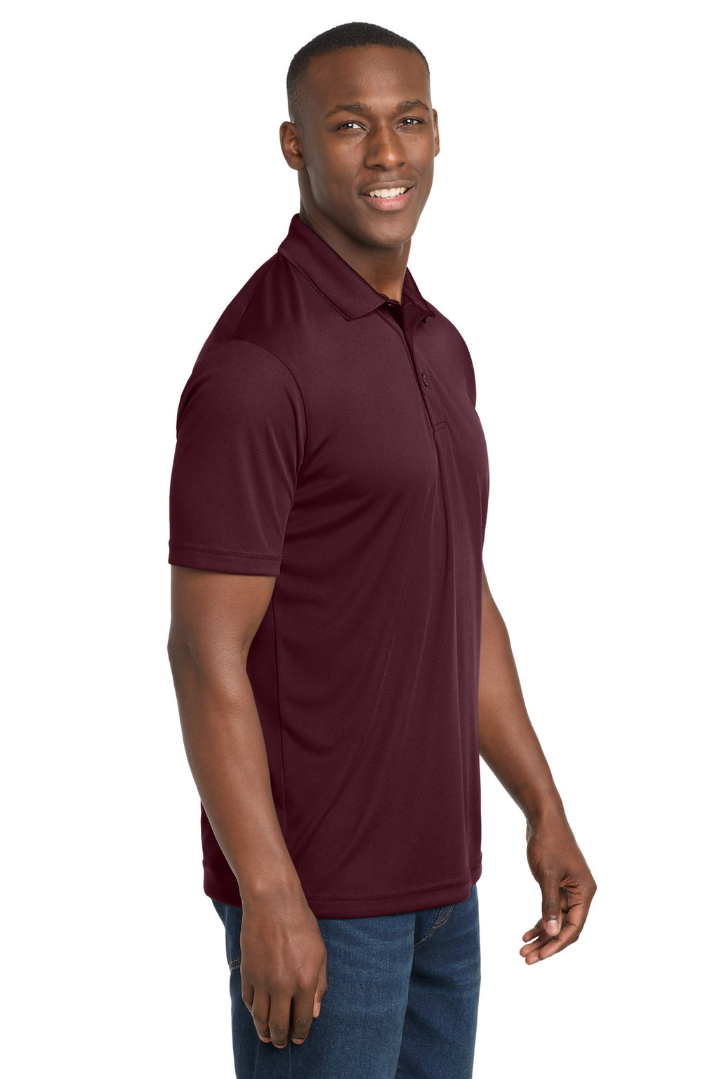 Sport-Tek PosiCharge Competitor Polo. ST550 - Maroon - side