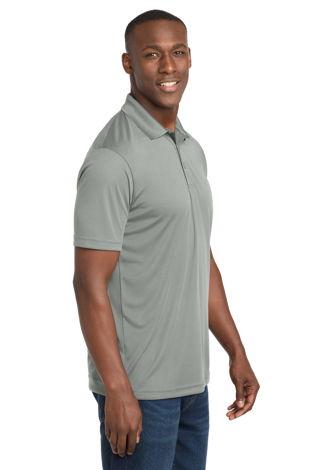 Sport-Tek PosiCharge Competitor Polo. ST550 - Silver - side