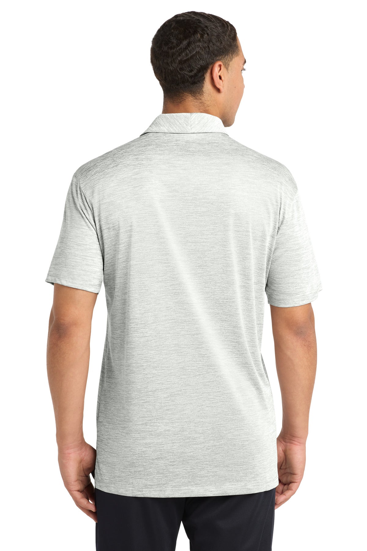 Sport-Tek PosiCharge Electric Heather Polo. ST590 - Silver Electric - back
