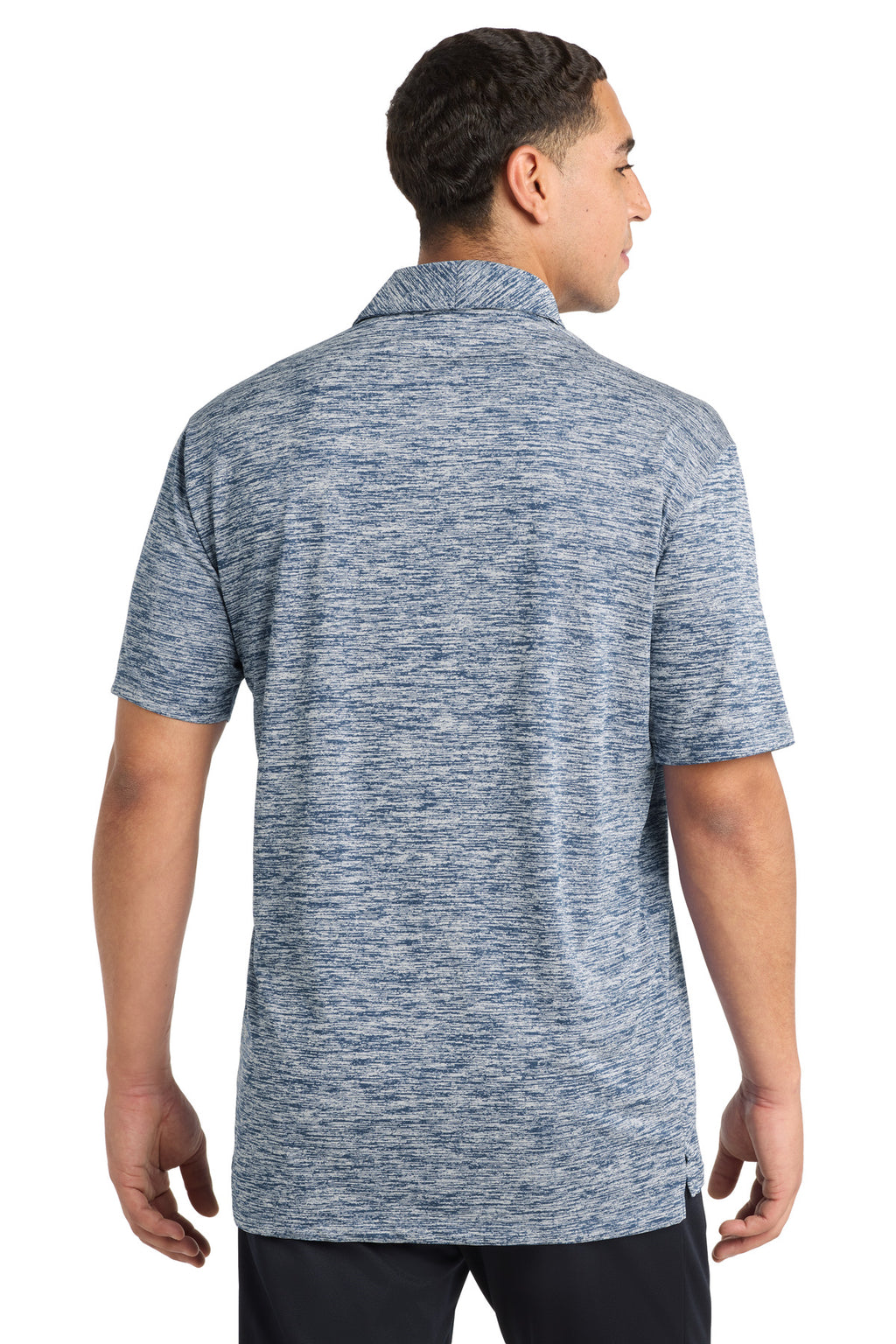 Sport-Tek PosiCharge Electric Heather Polo. ST590 - True Navy Electric - back