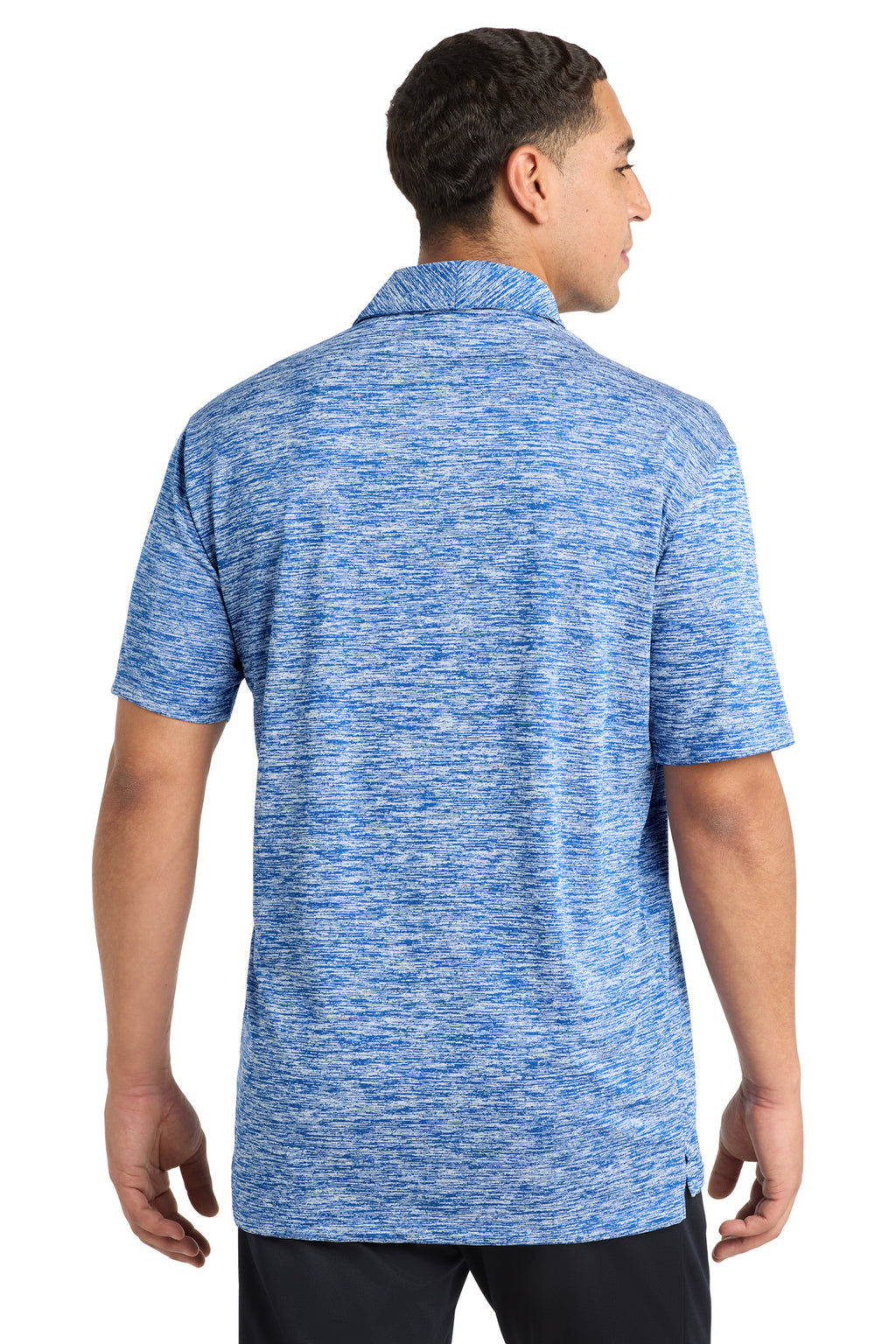 Sport-Tek PosiCharge Electric Heather Polo. ST590 - True Royal Electric - back