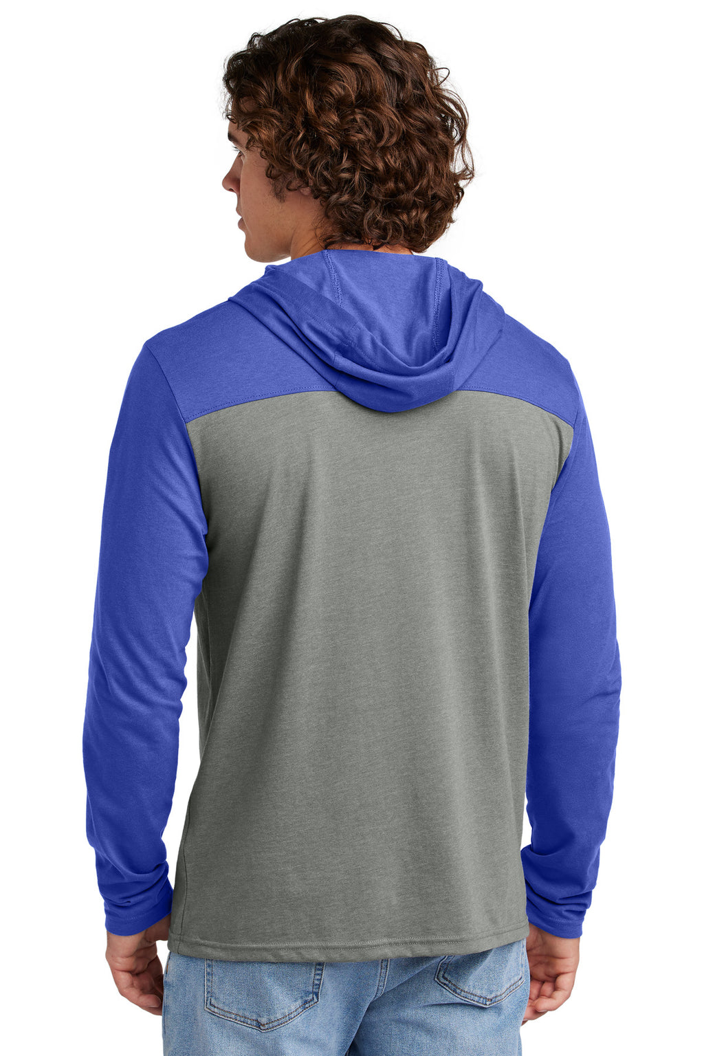 Sport-Tek Halftime Long Sleeve Hoodie ST6044 - True Royal/ Vintage Heather - back