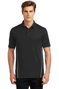 Sport-Tek Contrast PosiCharge Tough Polo . ST620 - Black/ Heather Grey - front