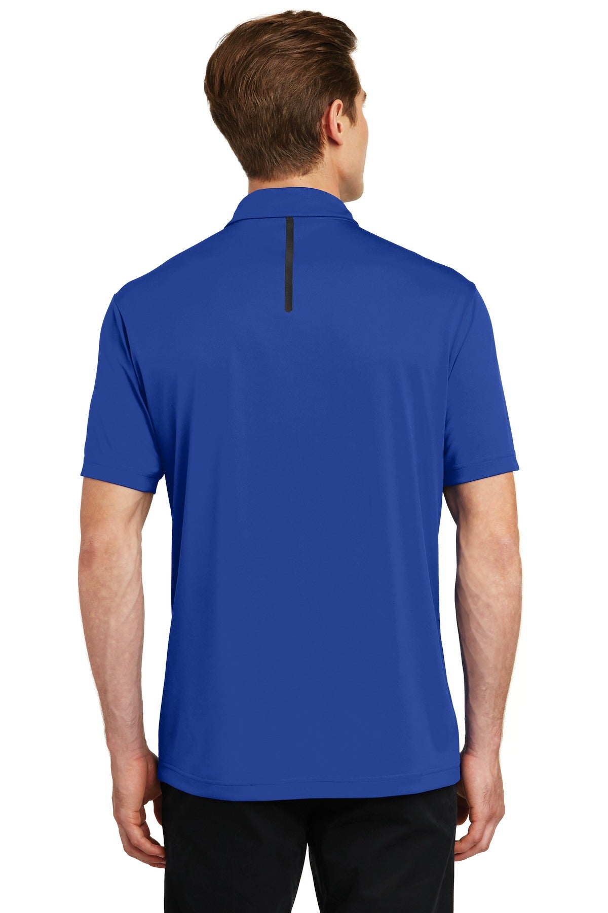Sport-Tek Contrast PosiCharge Tough Polo . ST620 - True Royal/ Black - back