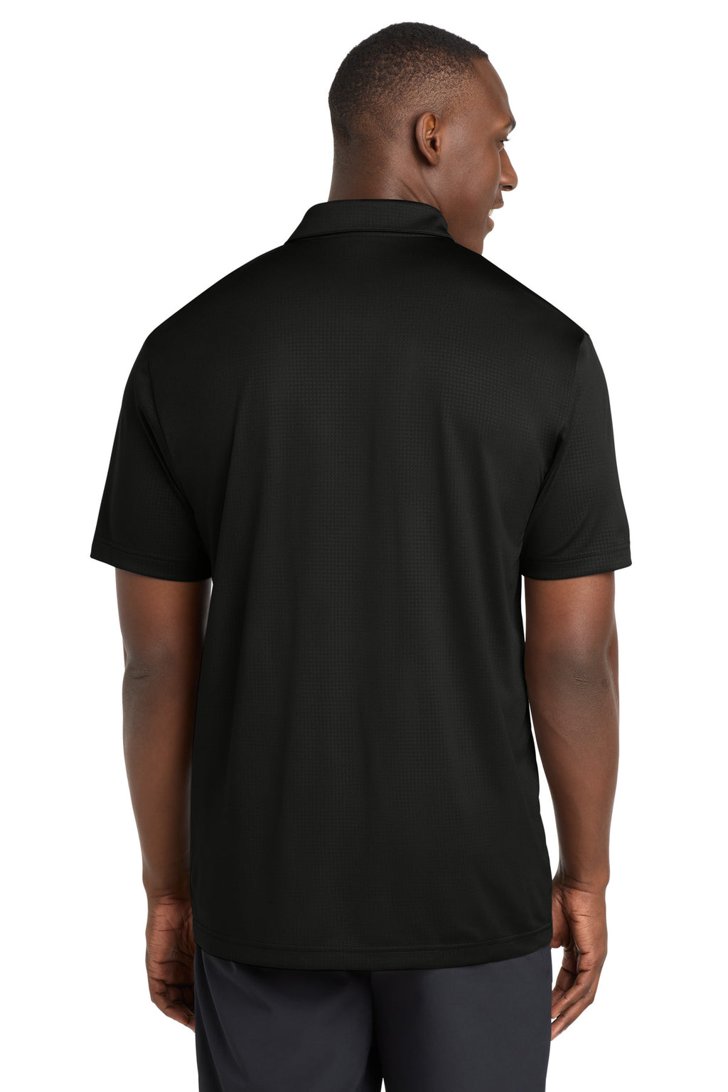 Sport-Tek Embossed PosiCharge Tough Polo . ST630 - Black - back