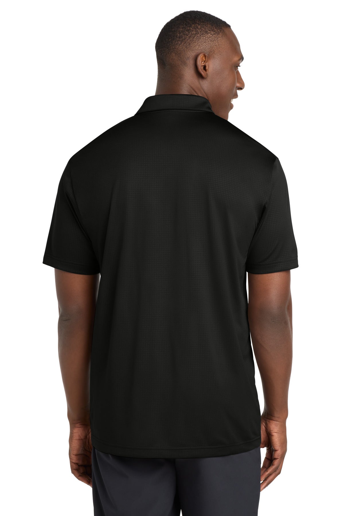 Sport-Tek Embossed PosiCharge Tough Polo . ST630 - Black - back