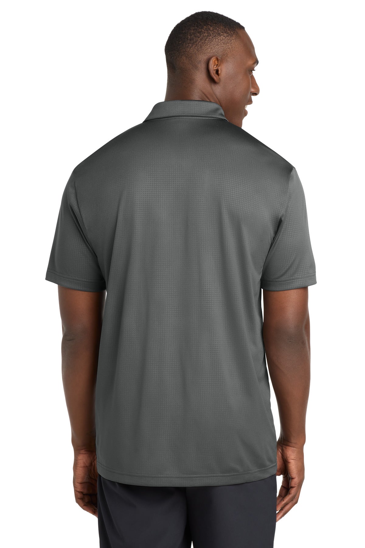 Sport-Tek Embossed PosiCharge Tough Polo . ST630 - Dark Smoke Grey - back