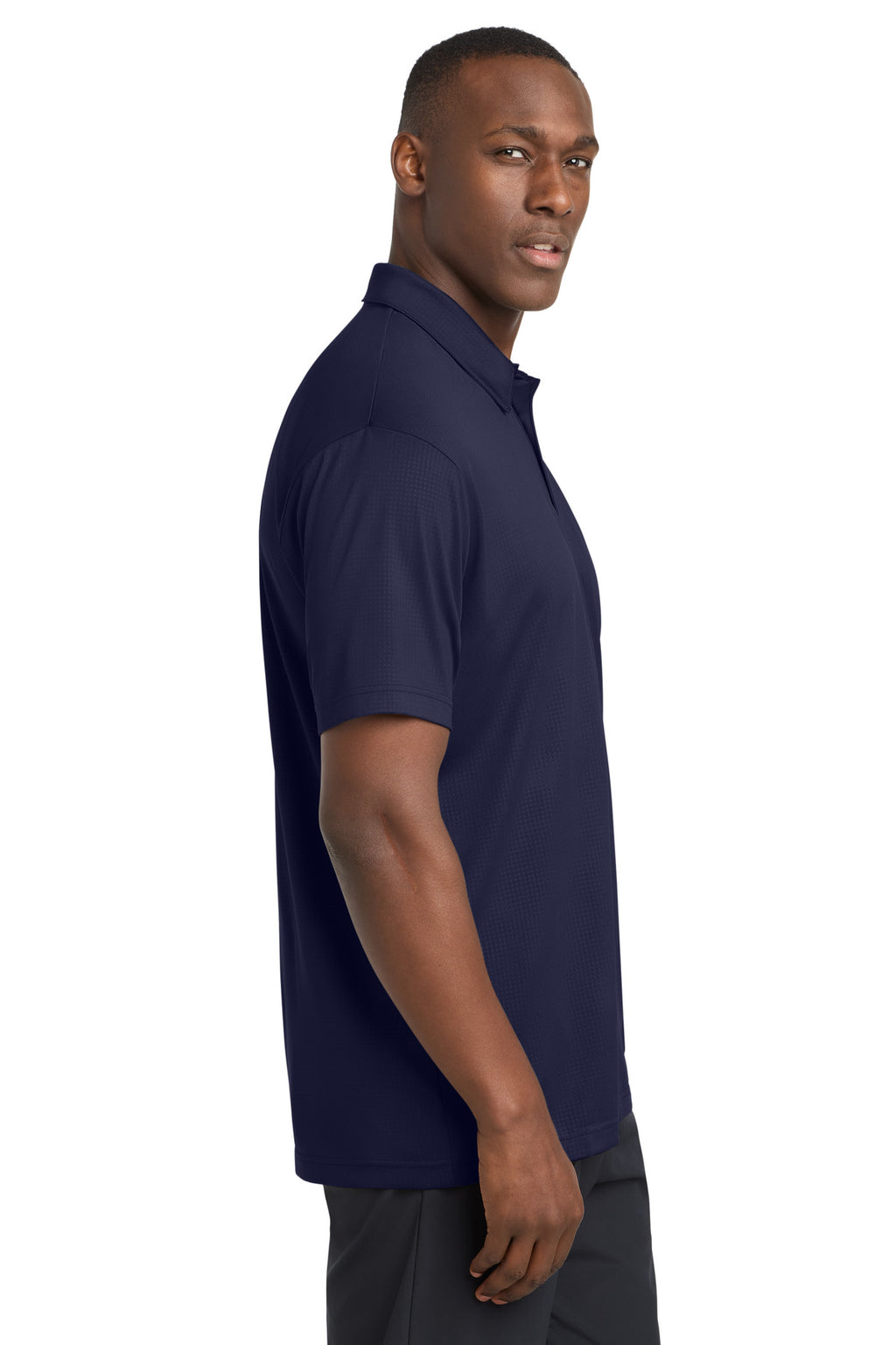 Sport-Tek Embossed PosiCharge Tough Polo . ST630 - True Navy - side