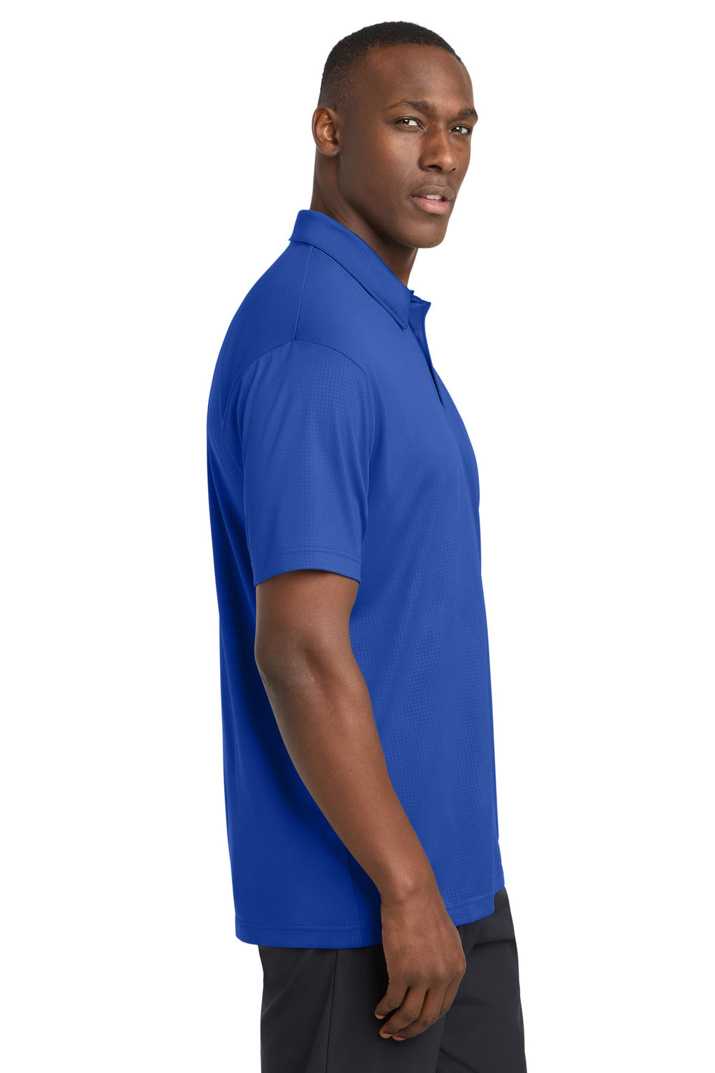 Sport-Tek Embossed PosiCharge Tough Polo . ST630 - True Royal - side