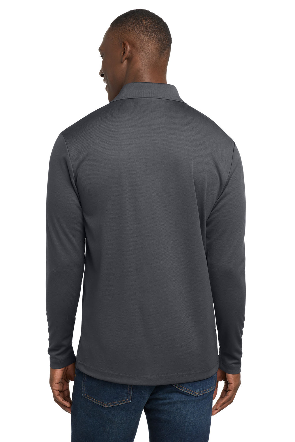 Sport-Tek PosiCharge RacerMesh Long Sleeve Polo. ST640LS - Graphite - back