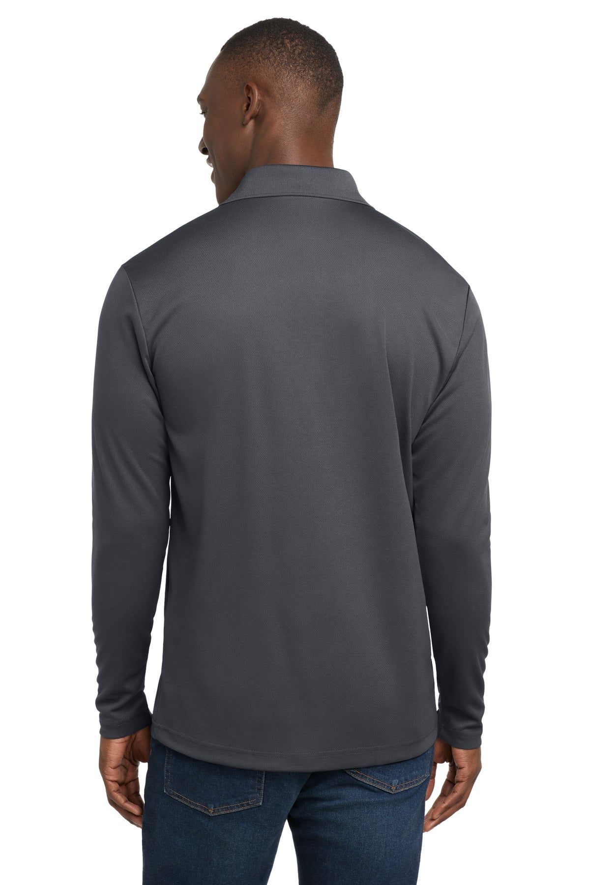 Sport-Tek PosiCharge RacerMesh Long Sleeve Polo. ST640LS - Graphite - back
