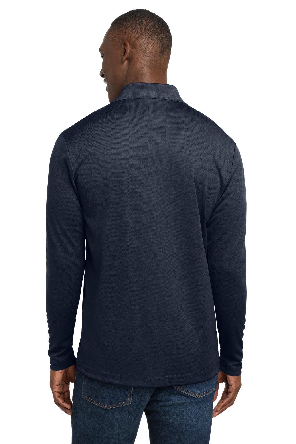 Sport-Tek PosiCharge RacerMesh Long Sleeve Polo. ST640LS - True Navy - back