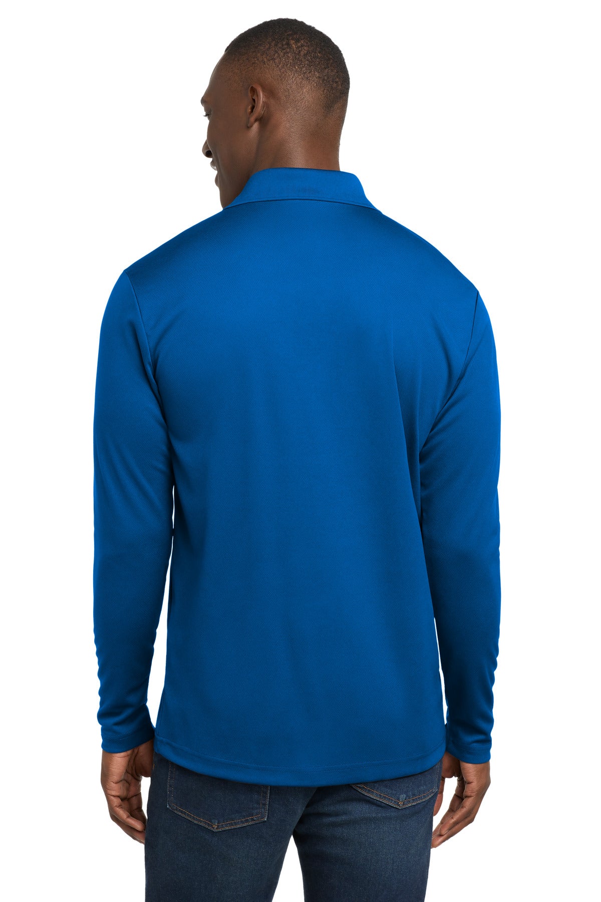 Sport-Tek PosiCharge RacerMesh Long Sleeve Polo. ST640LS - True Royal - back