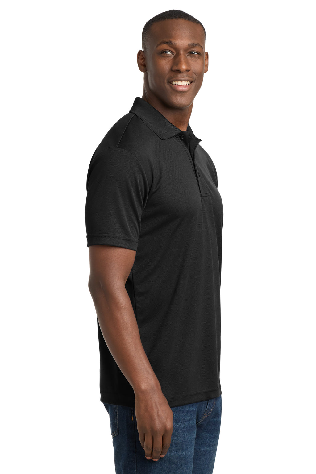 Sport-Tek PosiCharge RacerMesh Polo. ST640 - Black - side