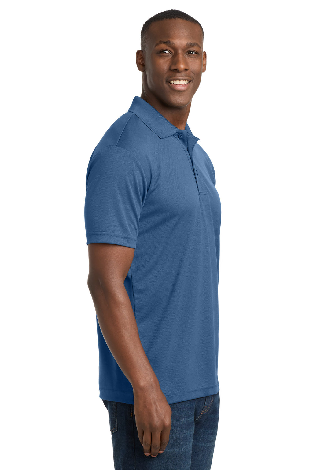 Sport-Tek PosiCharge RacerMesh Polo. ST640 - Dawn Blue - side