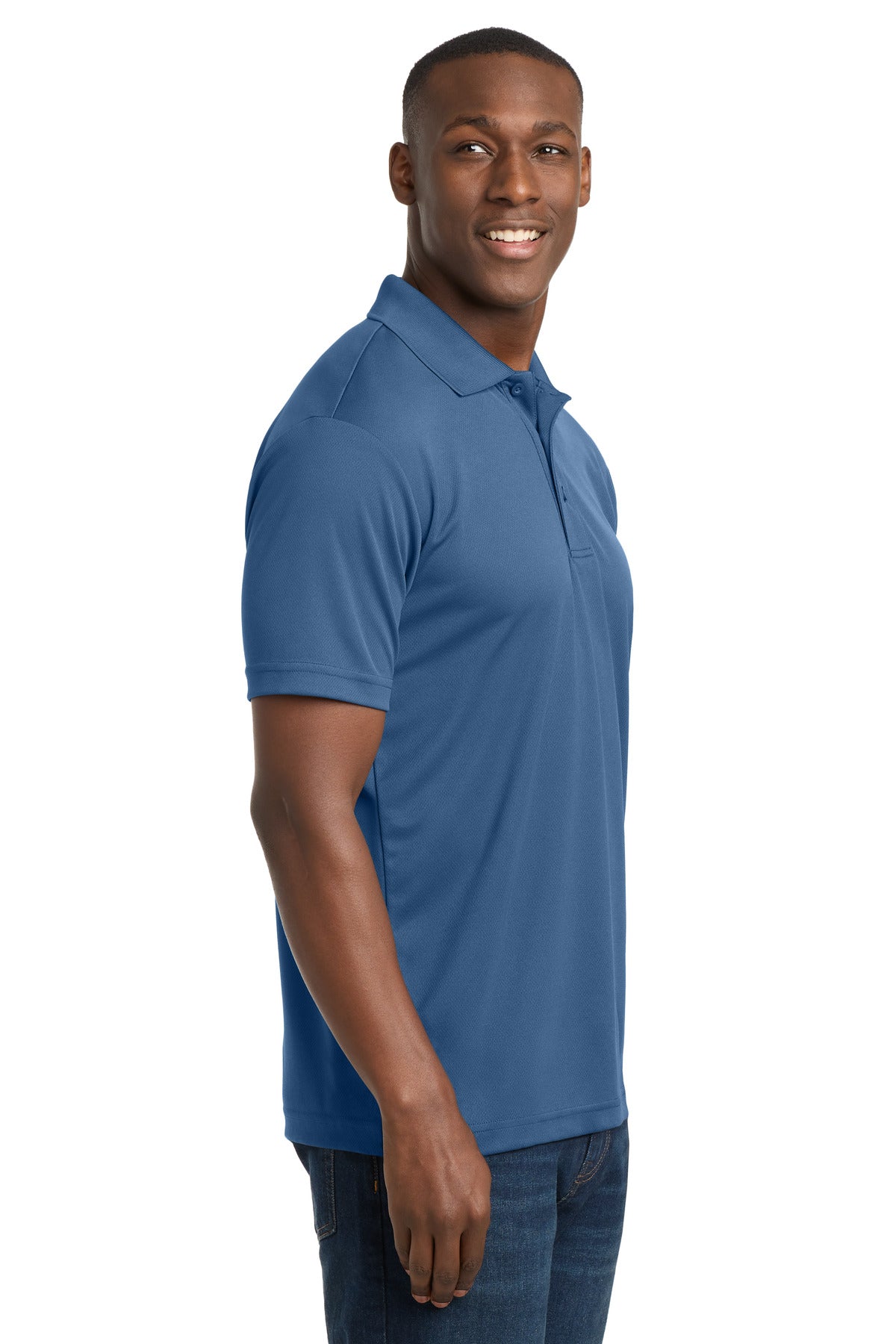 Sport-Tek PosiCharge RacerMesh Polo. ST640 - Dawn Blue - side