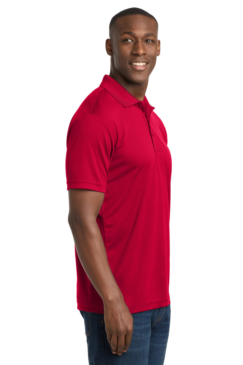 Sport-Tek PosiCharge RacerMesh Polo. ST640 - Deep Red - side