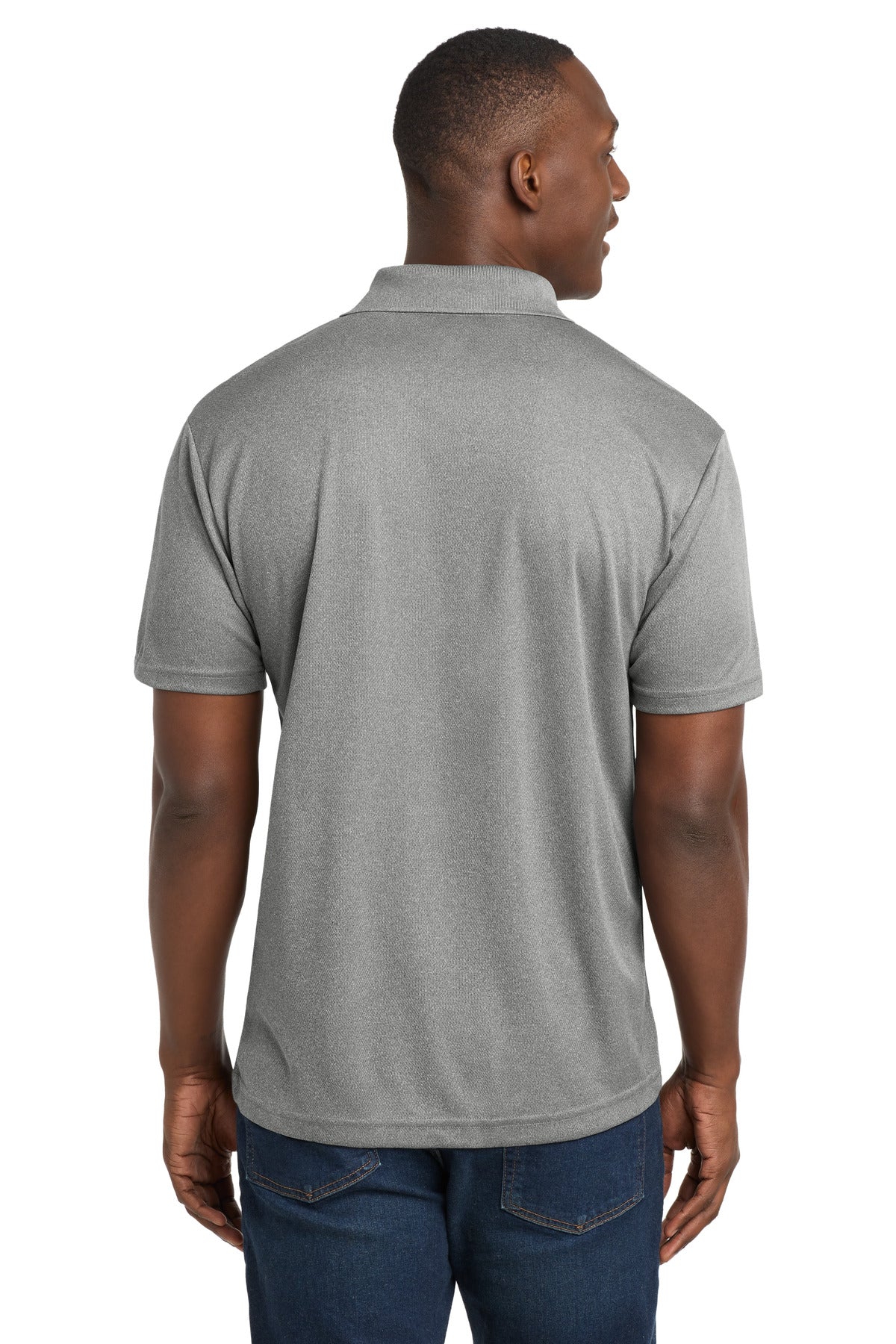 Sport-Tek PosiCharge RacerMesh Polo. ST640 - Grey Heather - back