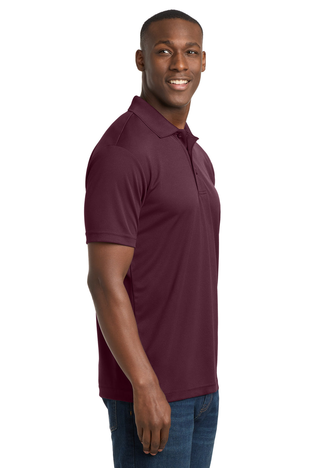 Sport-Tek PosiCharge RacerMesh Polo. ST640 - Maroon - side