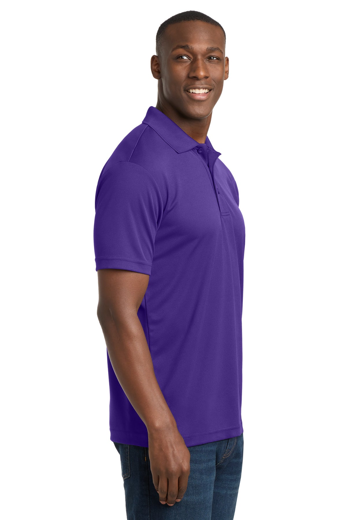 Sport-Tek PosiCharge RacerMesh Polo. ST640 - Purple - side