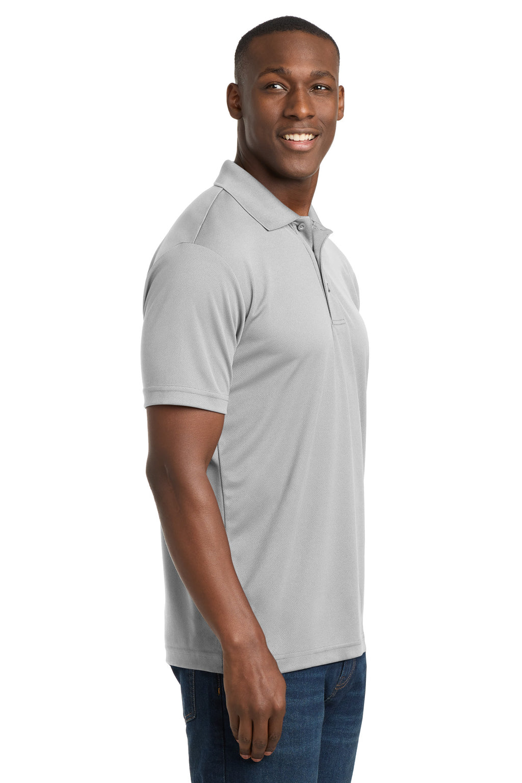 Sport-Tek PosiCharge RacerMesh Polo. ST640 - Silver - side