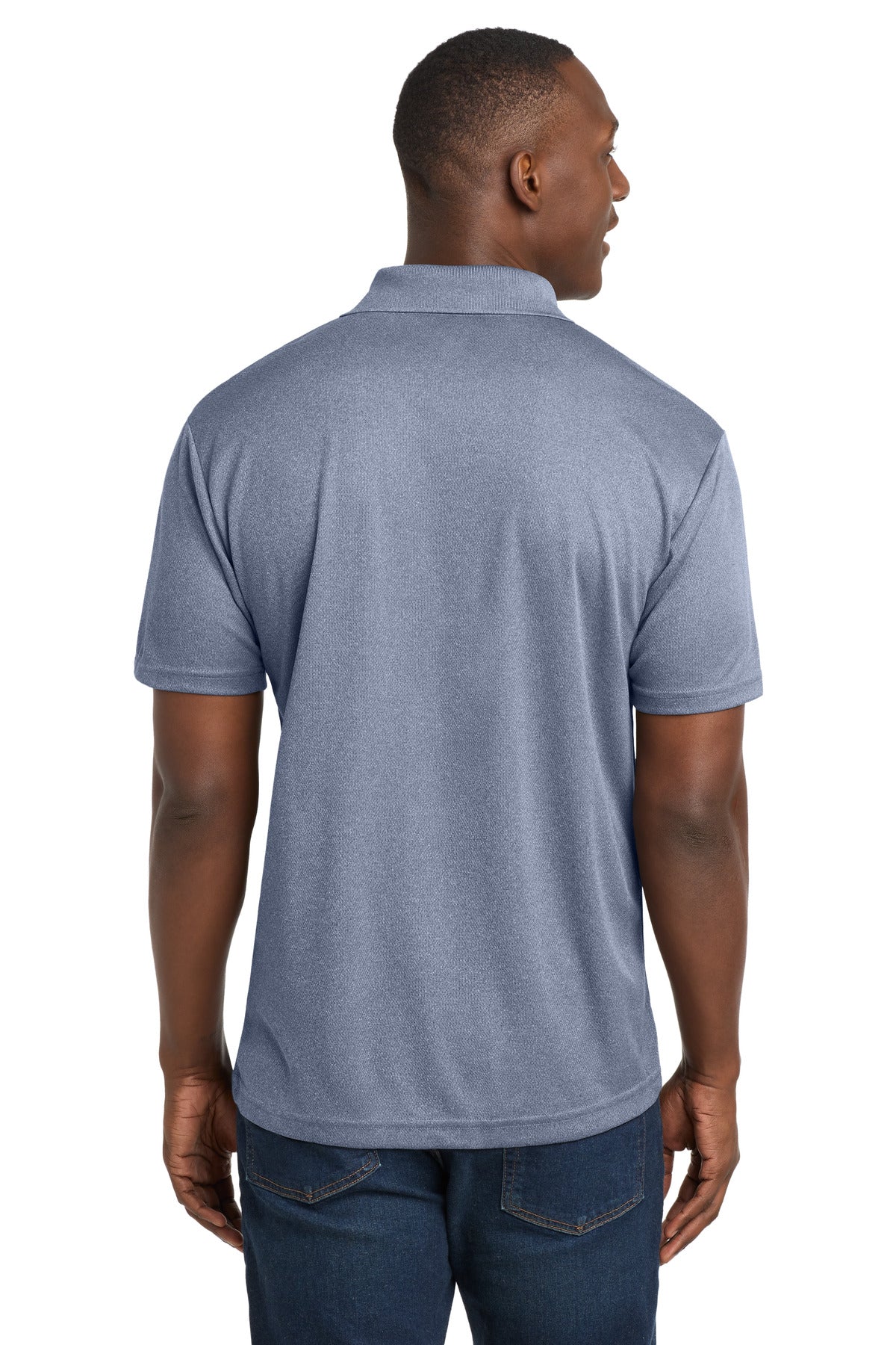 Sport-Tek PosiCharge RacerMesh Polo. ST640 - True Navy Heather - back