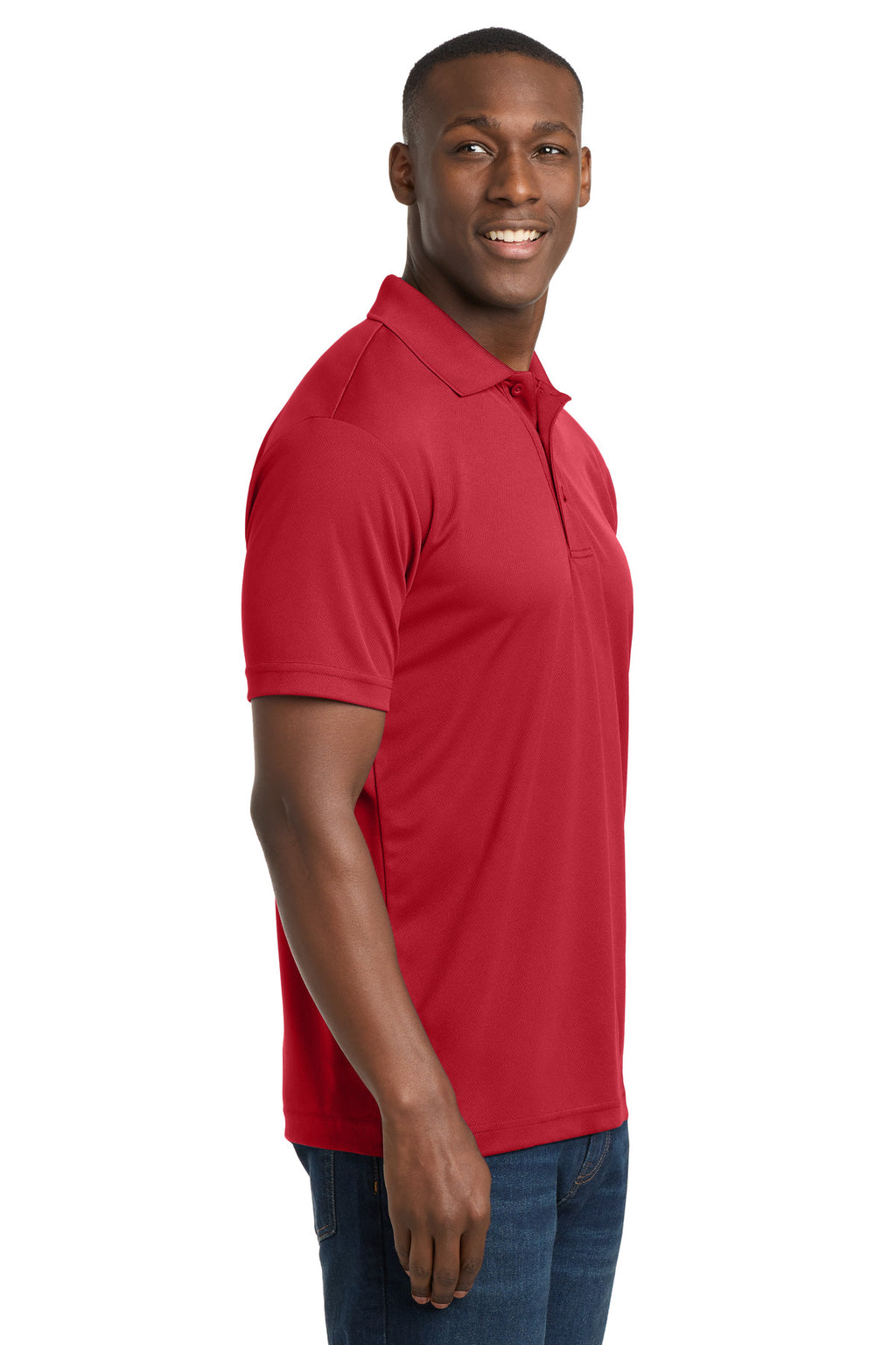 Sport-Tek PosiCharge RacerMesh Polo. ST640 - True Red - side
