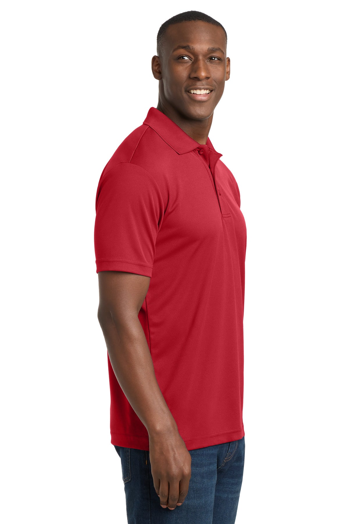 Sport-Tek PosiCharge RacerMesh Polo. ST640 - True Red - side