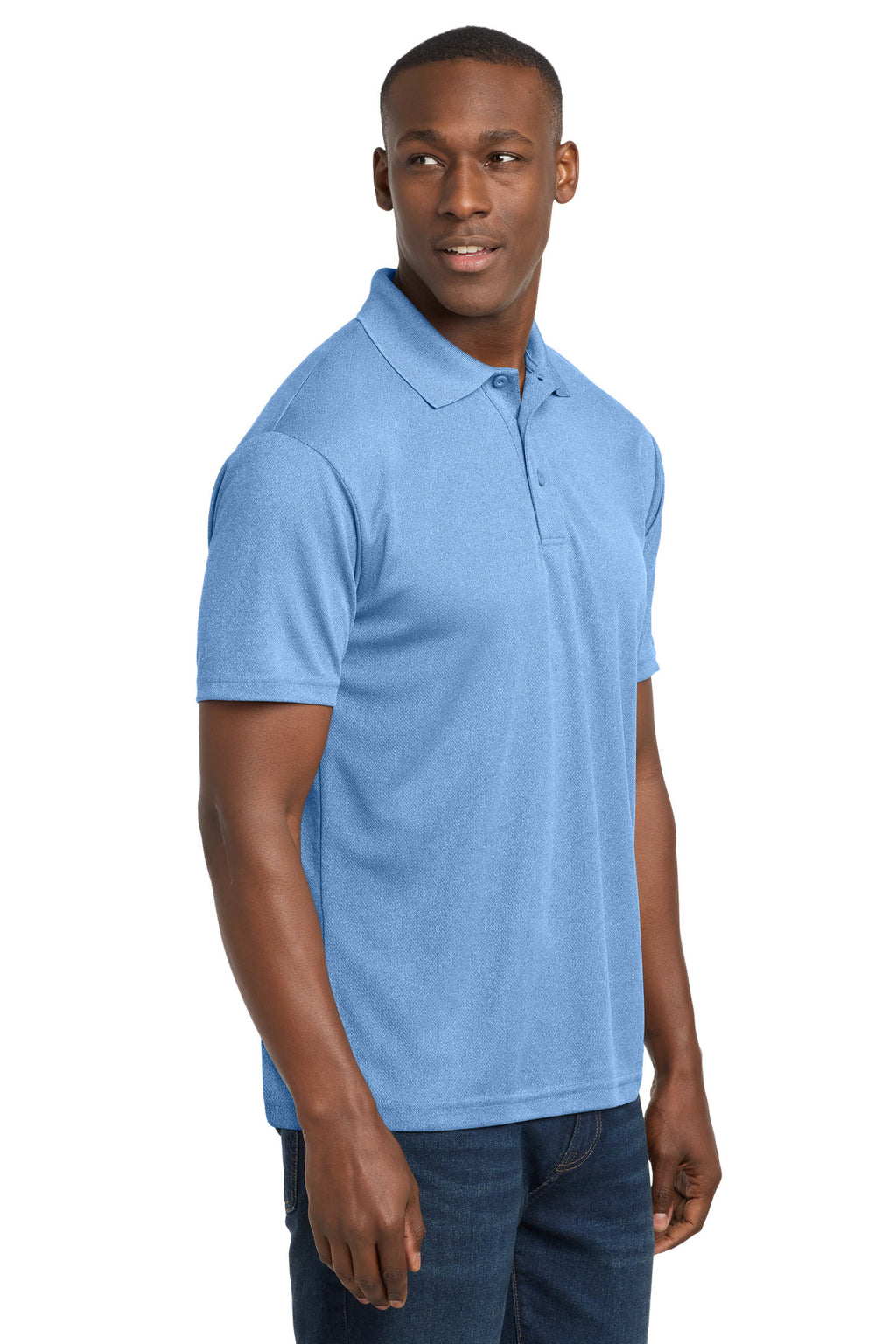 Sport-Tek PosiCharge RacerMesh Polo. ST640 - True Royal Heather - side