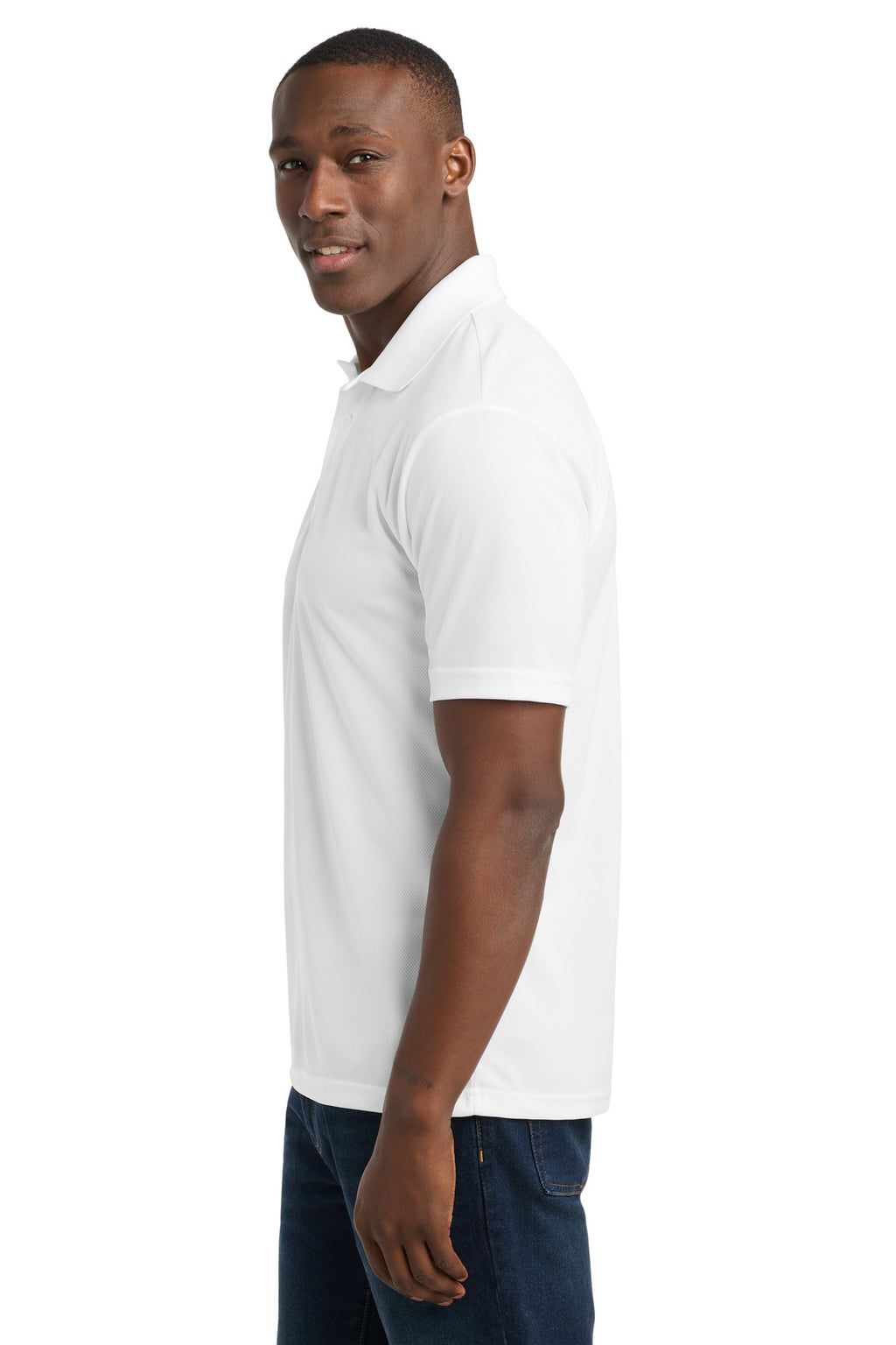 Sport-Tek PosiCharge RacerMesh Polo. ST640 - White - side