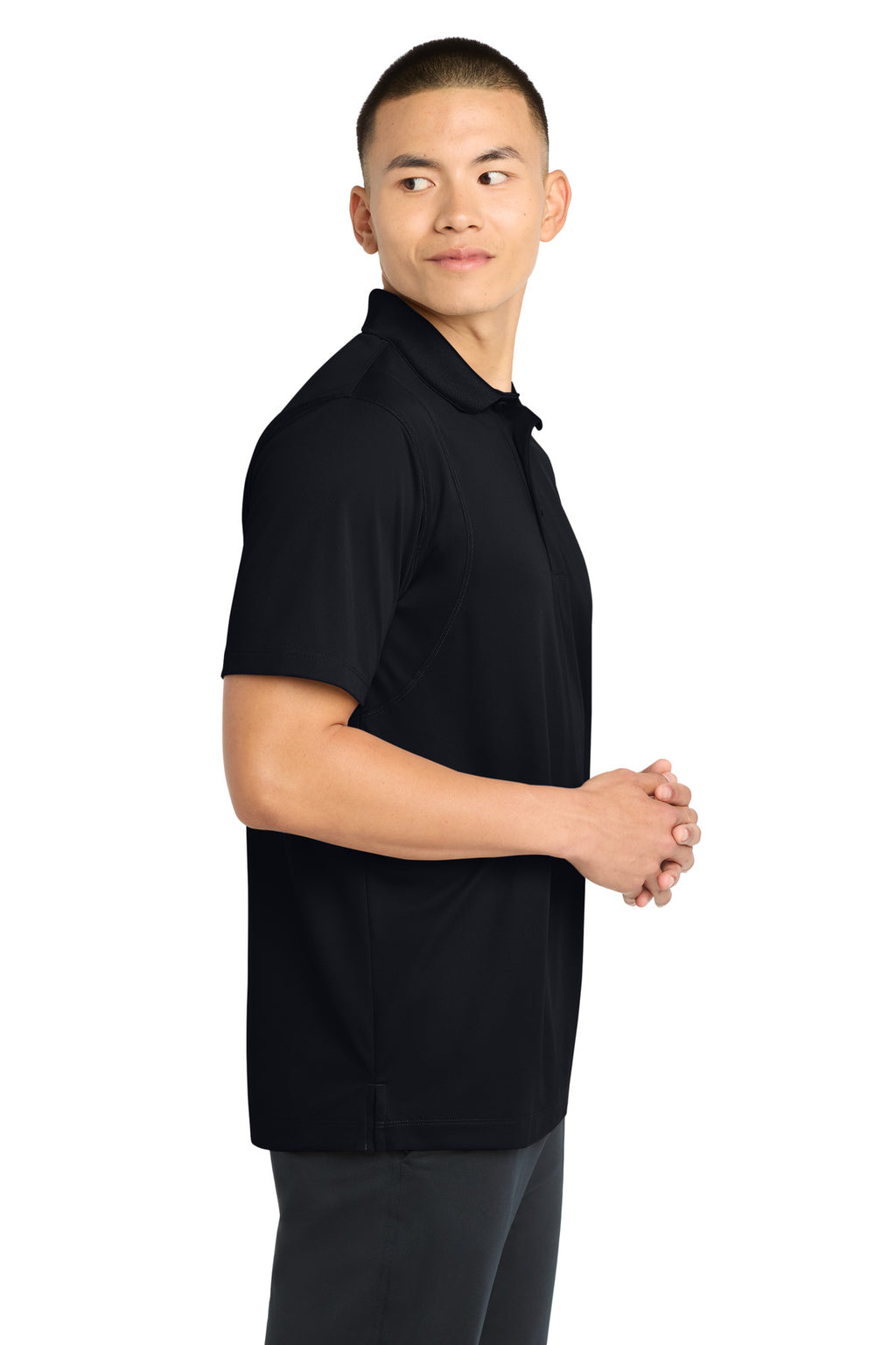 Sport-Tek Micropique Sport-Wick Polo. ST650 - Black - side