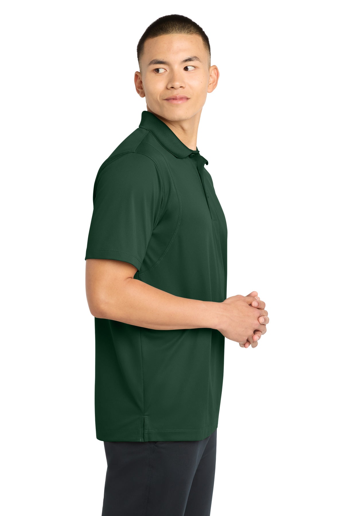 Sport-Tek Micropique Sport-Wick Polo. ST650 - Forest Green - side