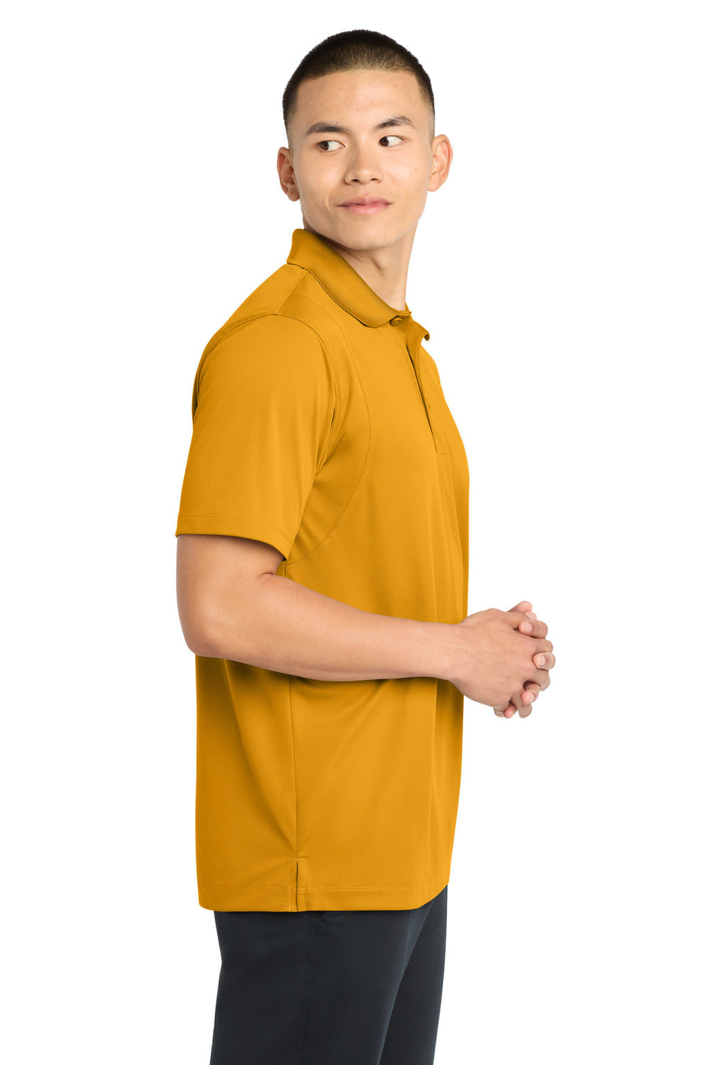 Sport-Tek Micropique Sport-Wick Polo. ST650 - Gold - side