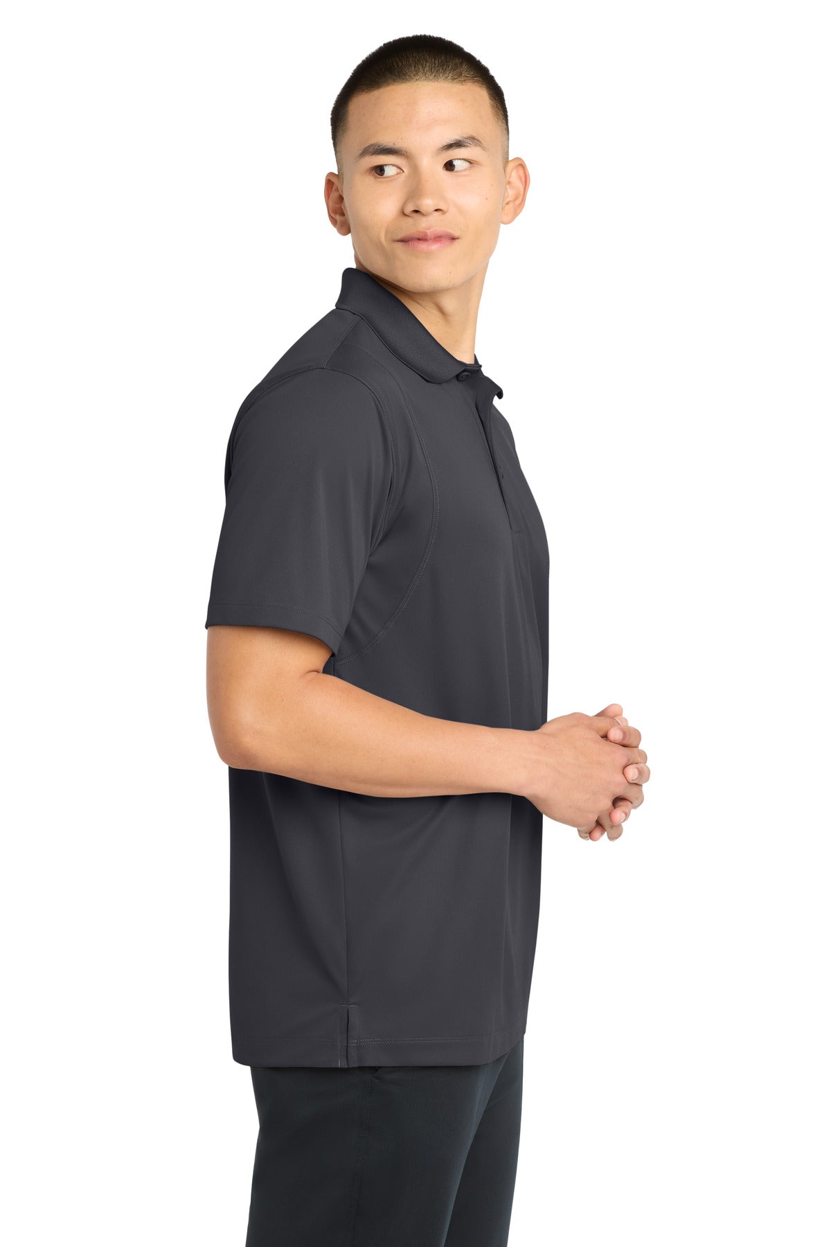Sport-Tek Micropique Sport-Wick Polo. ST650 - Iron Grey - side