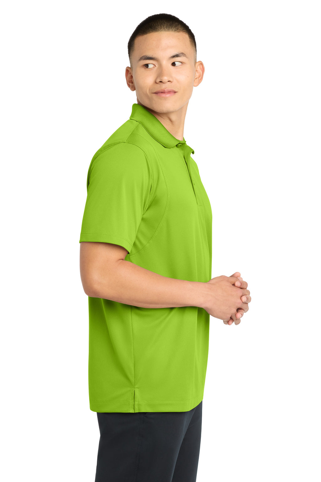 Sport-Tek Micropique Sport-Wick Polo. ST650 - Lime Shock - side