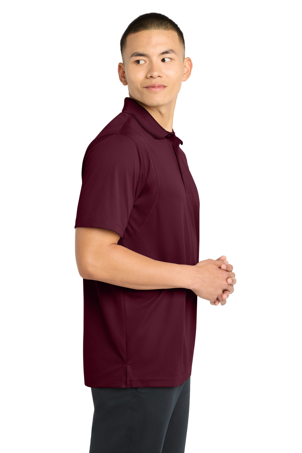 Sport-Tek Micropique Sport-Wick Polo. ST650 - Maroon - side