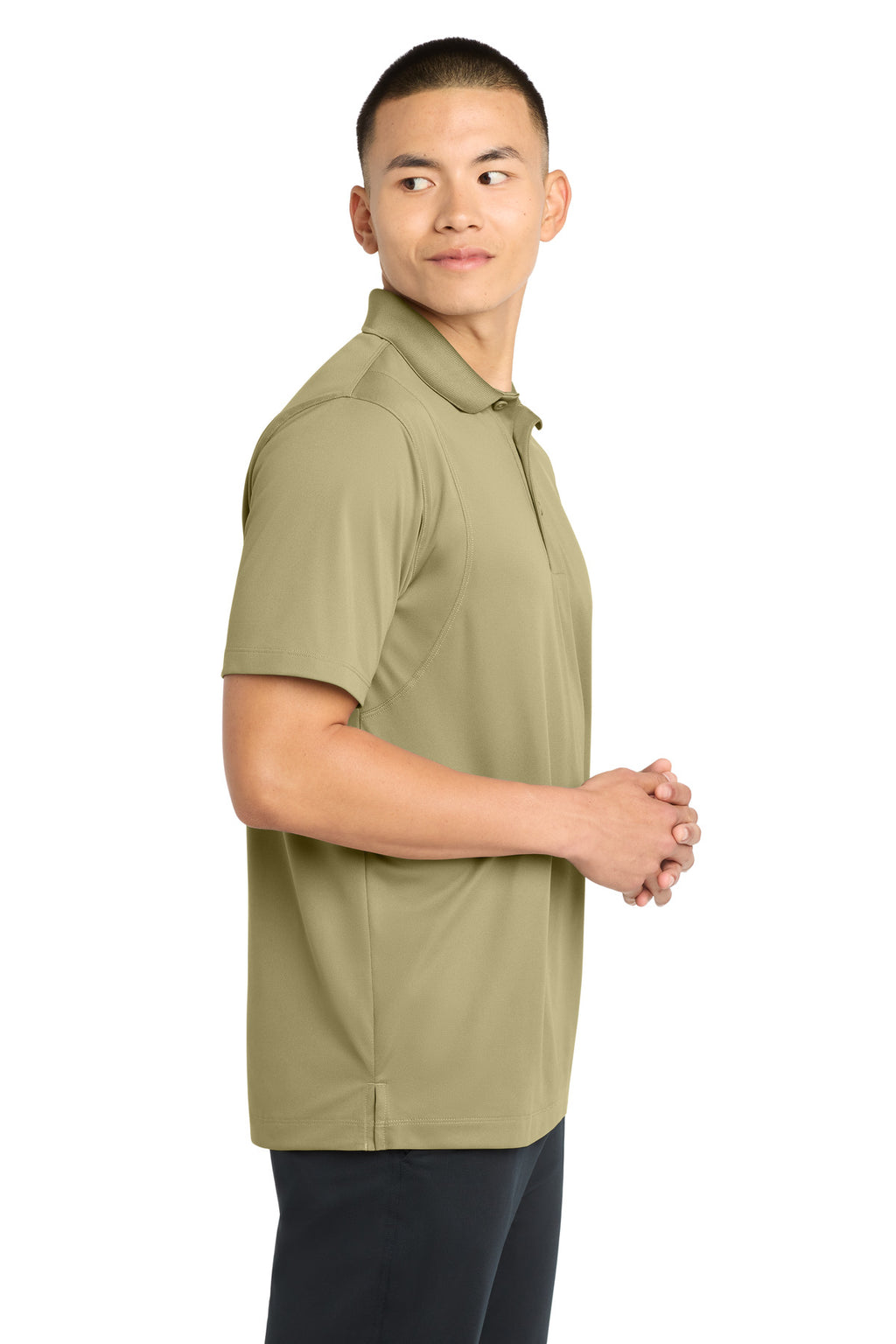Sport-Tek Micropique Sport-Wick Polo. ST650 - Vegas Gold - side