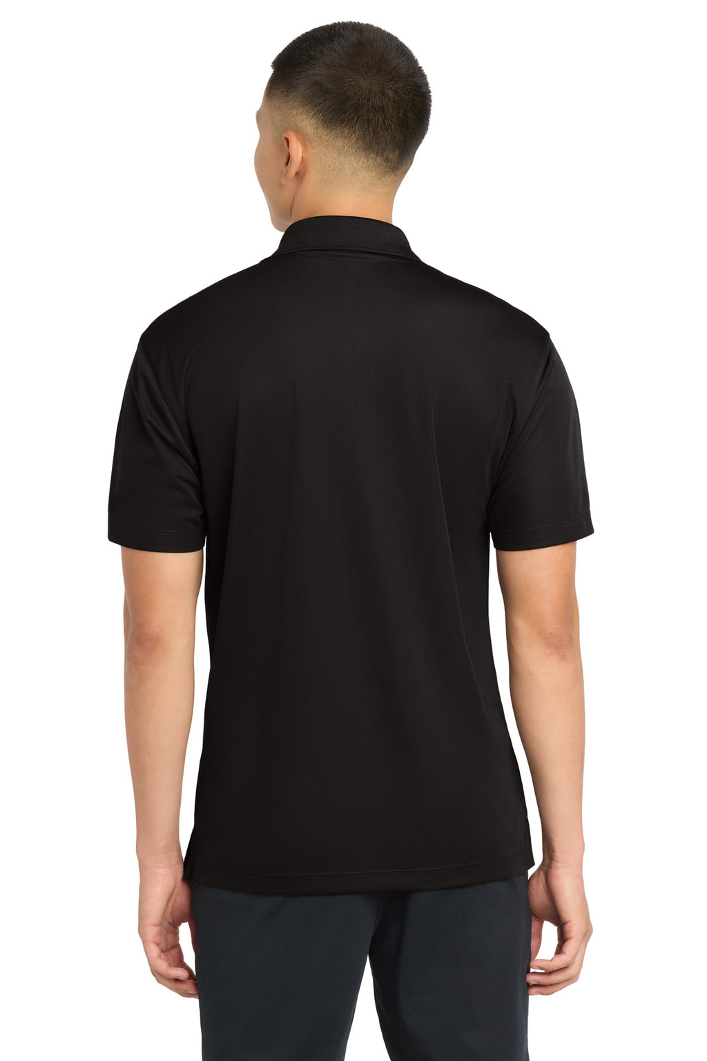 Sport-Tek Micropique Sport-Wick Pocket Polo. ST651 - Black - back