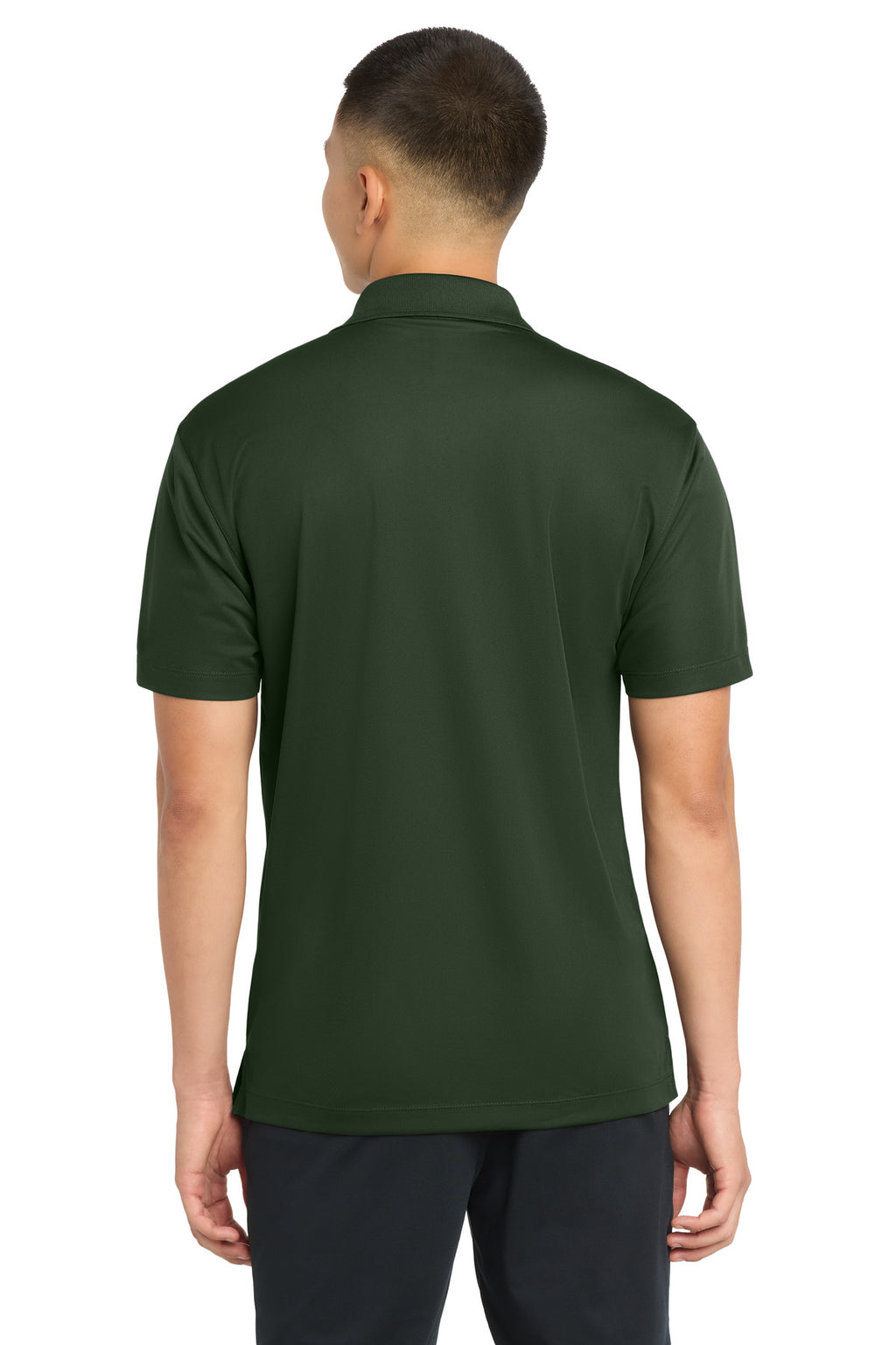Sport-Tek Micropique Sport-Wick Pocket Polo. ST651 - Forest Green - back