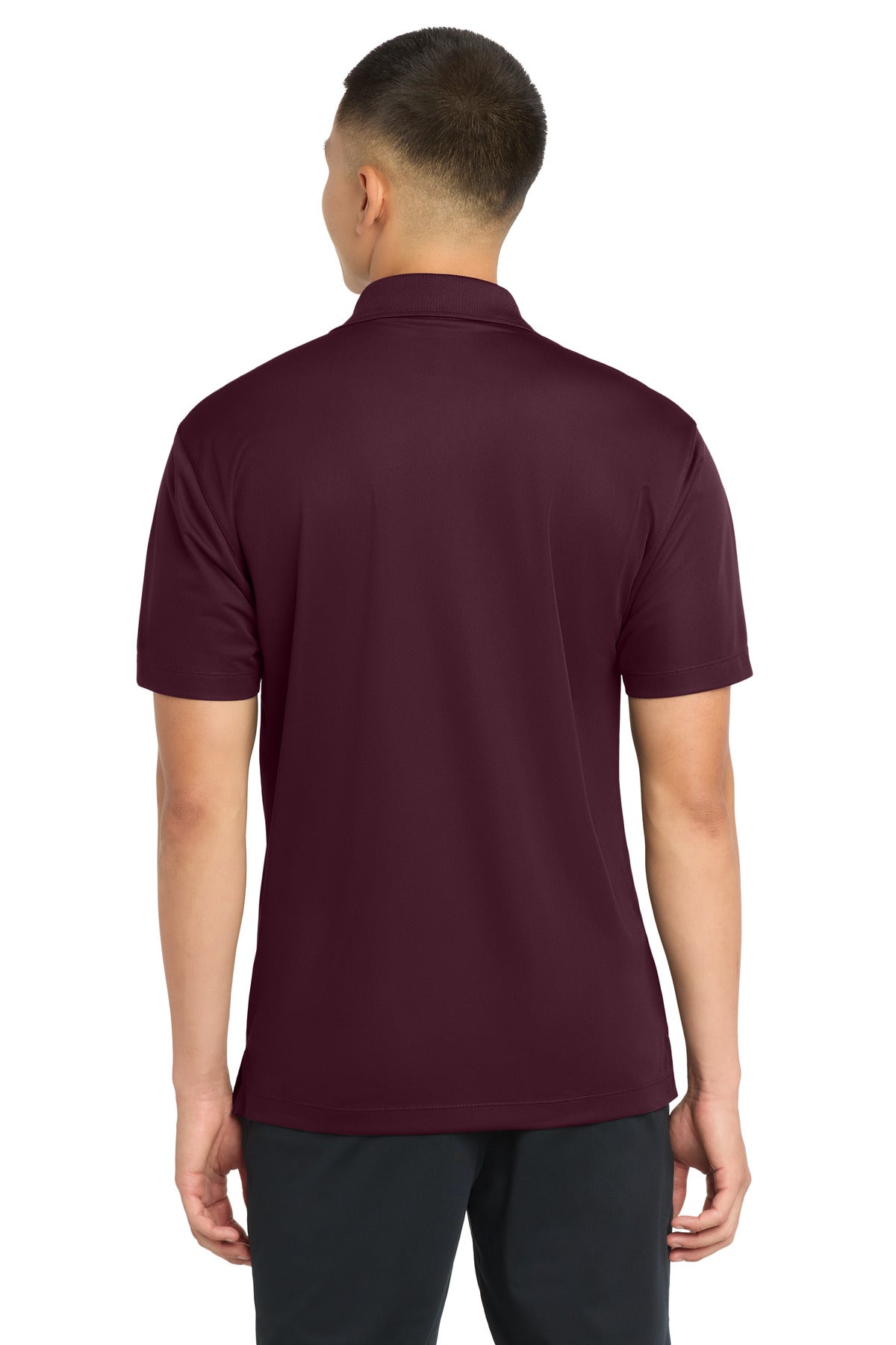 Sport-Tek Micropique Sport-Wick Pocket Polo. ST651 - Maroon - back