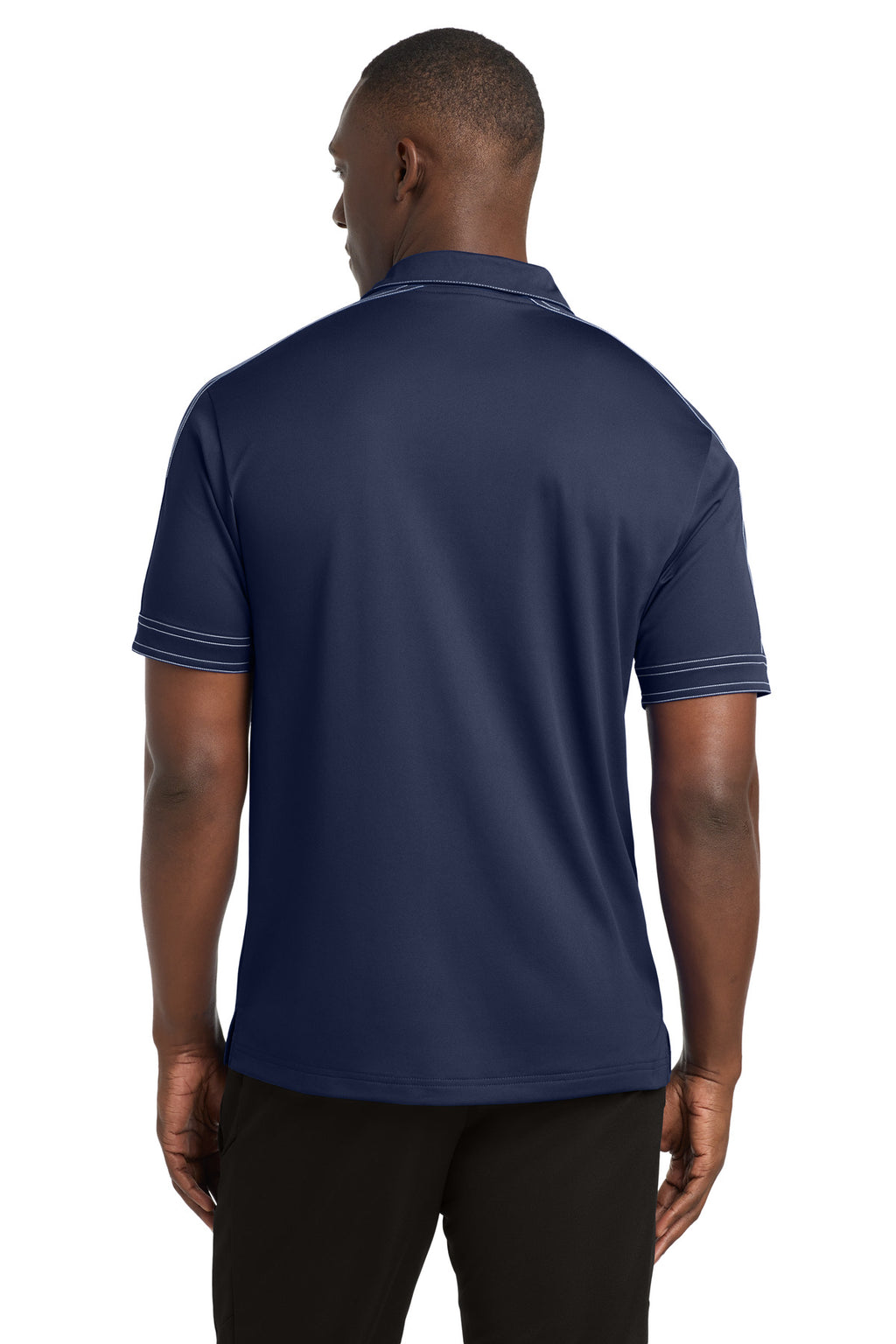 DISCONTINUED Sport-Tek Contrast Stitch Micropique Sport-Wick Polo. ST659 - True Navy - back
