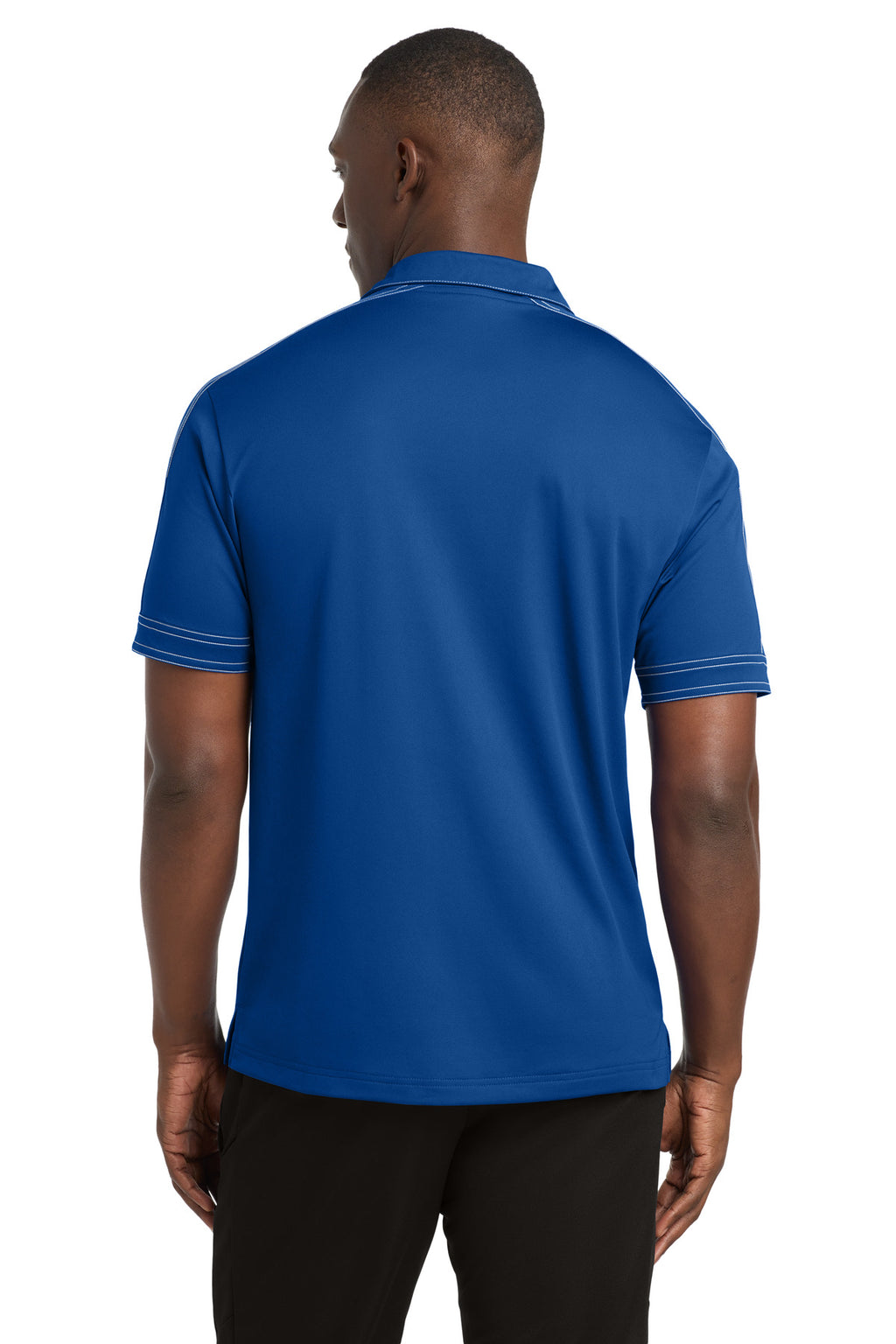 DISCONTINUED Sport-Tek Contrast Stitch Micropique Sport-Wick Polo. ST659 - True Royal - back