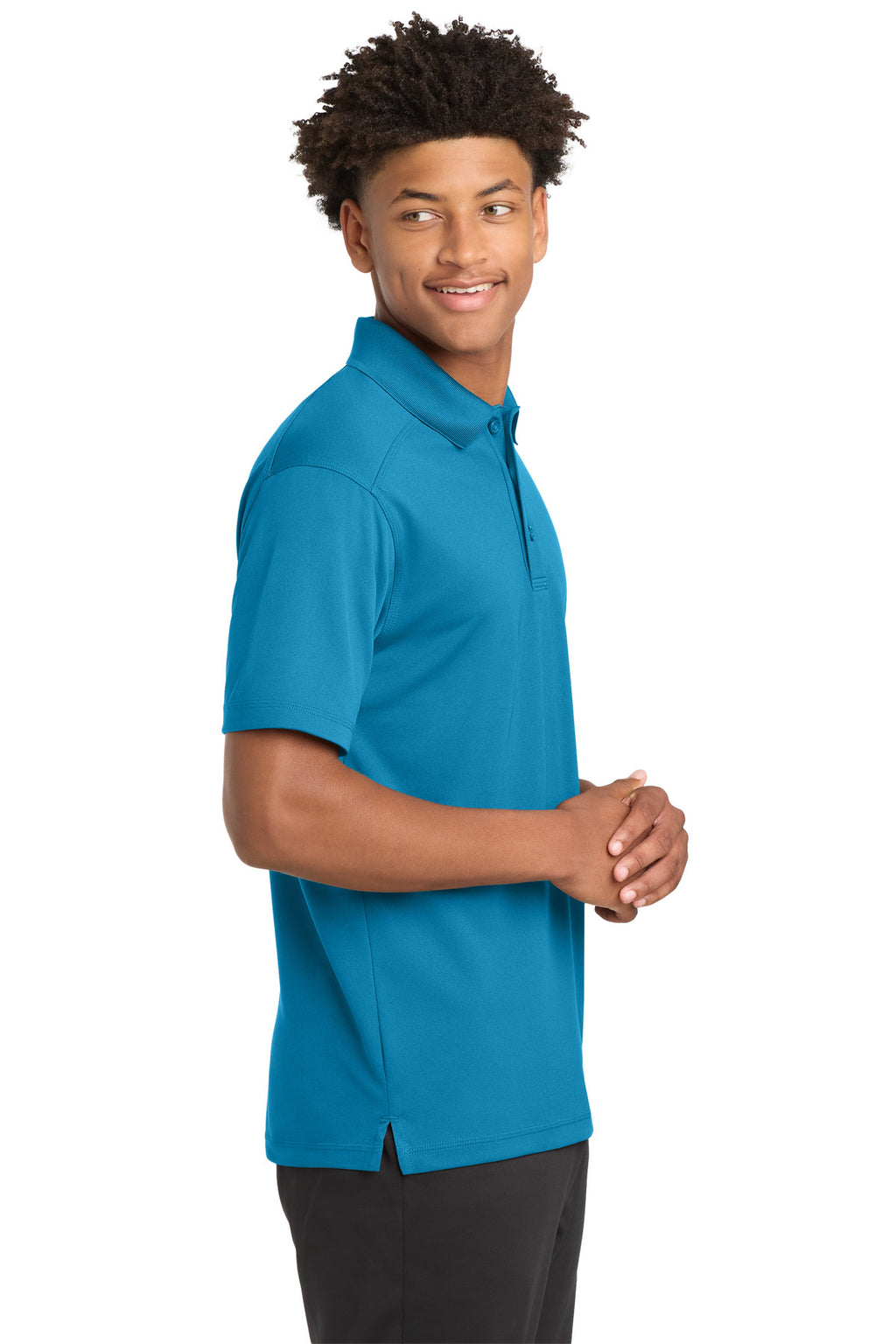 Sport-Tek PosiCharge Micro-Mesh Polo. ST680 - Blue Wake - side