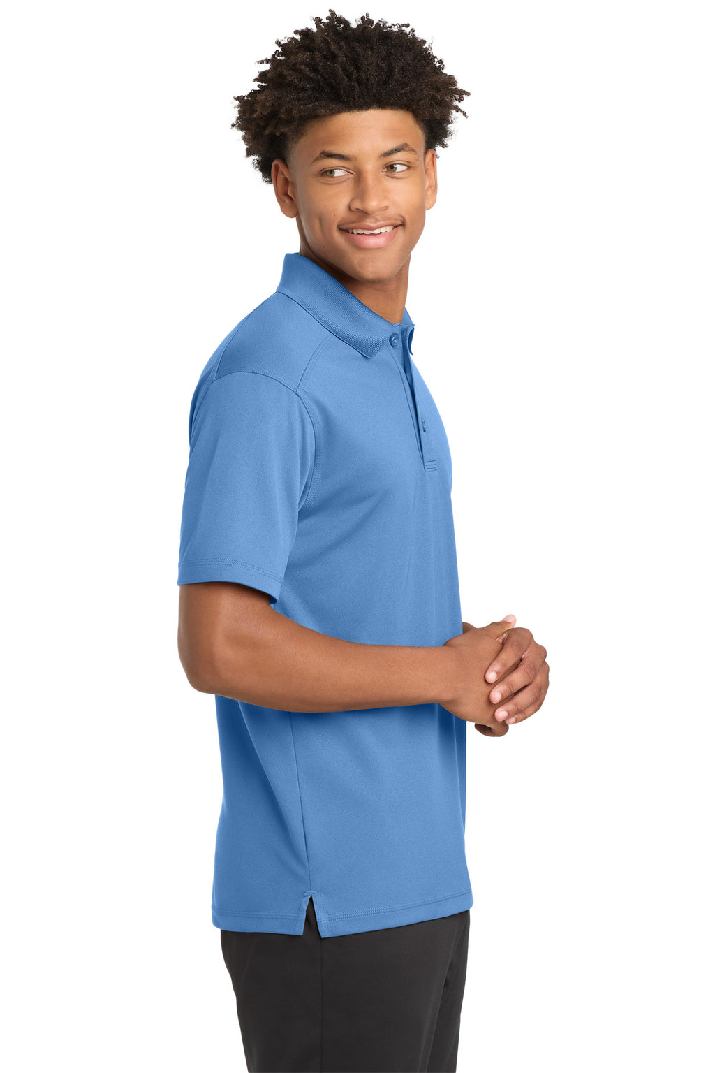 Sport-Tek PosiCharge Micro-Mesh Polo. ST680 - Carolina Blue - side