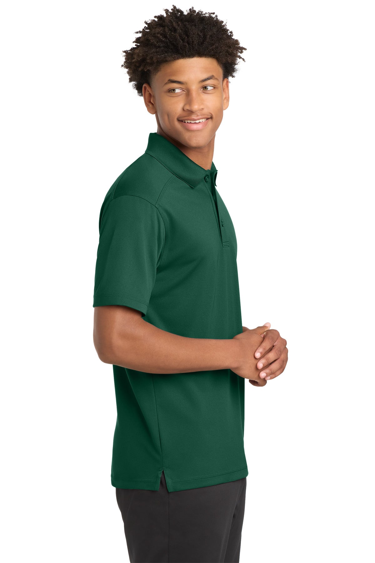 Sport-Tek PosiCharge Micro-Mesh Polo. ST680 - Forest Green - side