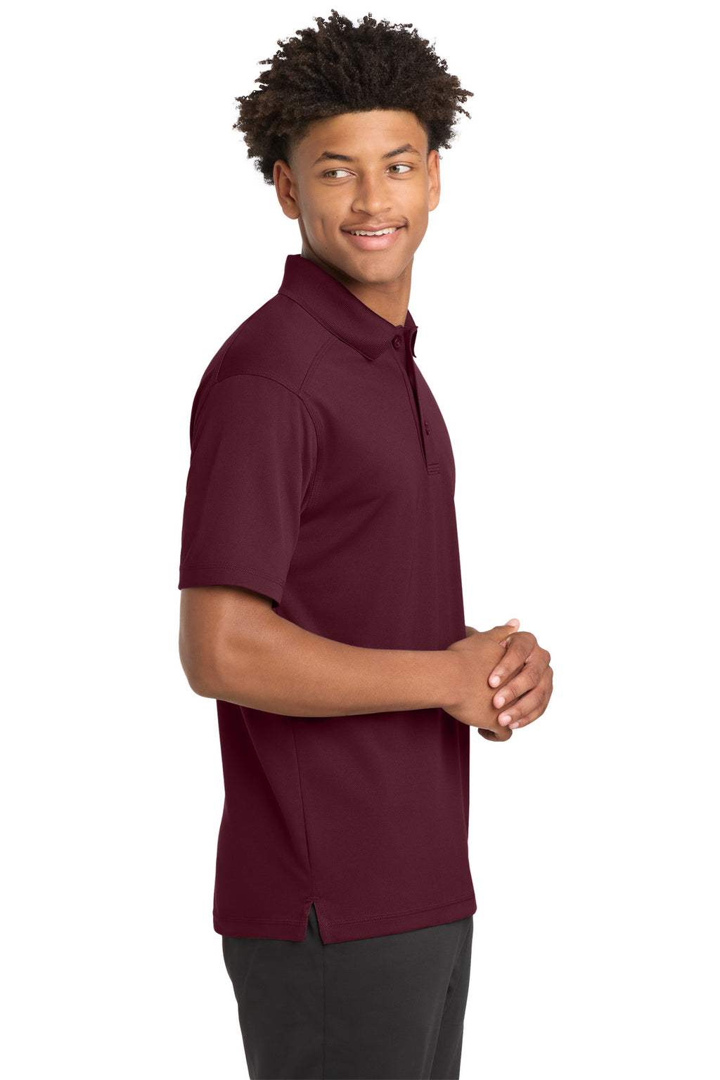 Sport-Tek PosiCharge Micro-Mesh Polo. ST680 - Maroon - side